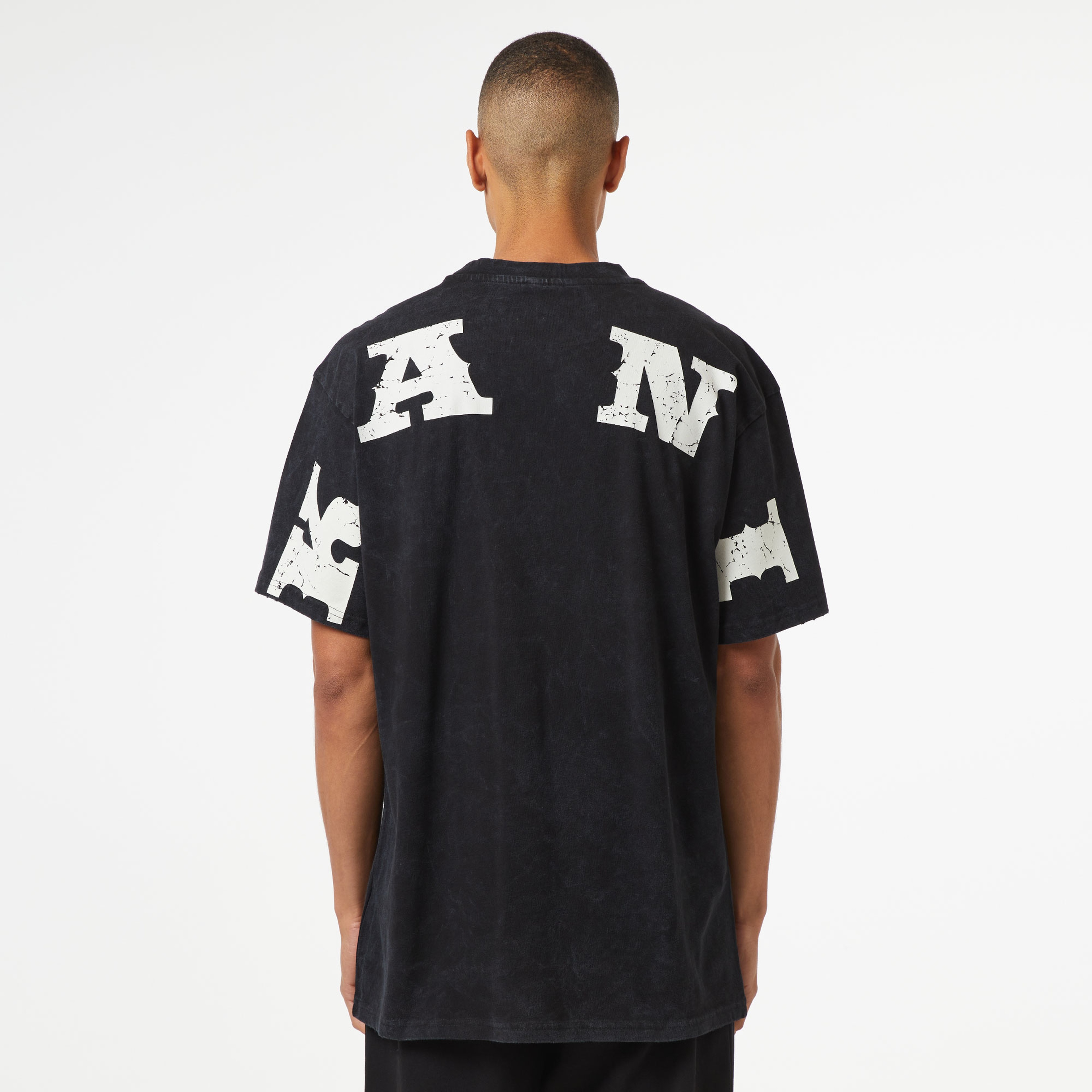 Karl Kani Small Sign. Distressed Heavy Jersey Erkek Siyah T-Shirt