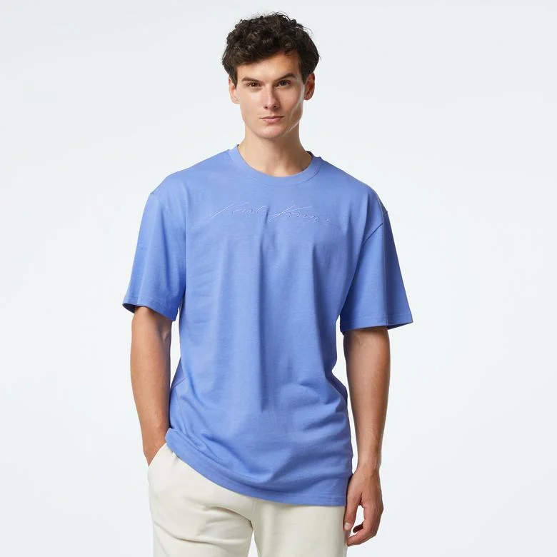 Karl Kani Autograph Heavy Jersey Boxy Erkek Mor T-Shirt