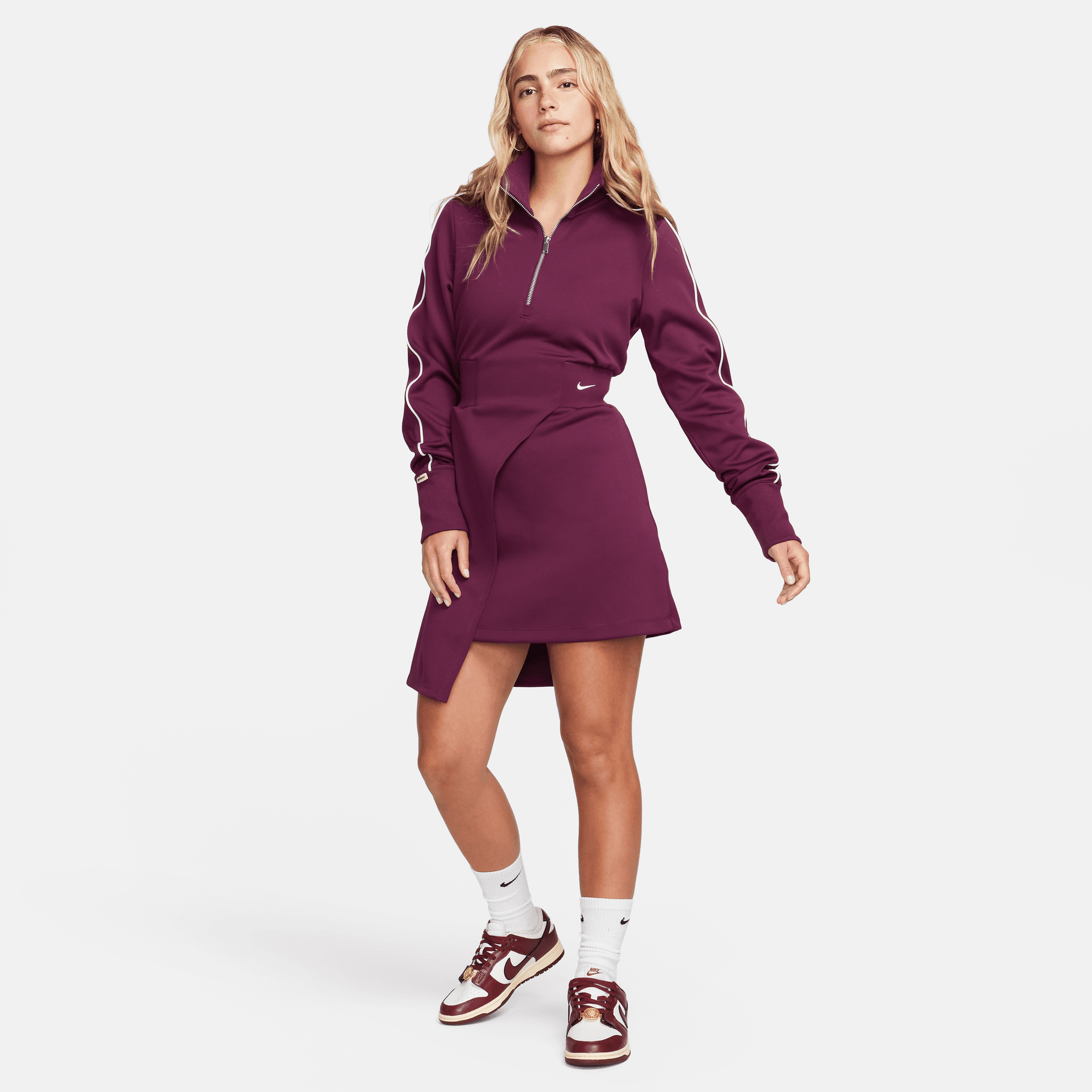 Nike Sportswear Collection Assym Kadın Kırmızı/Pembe Elbise