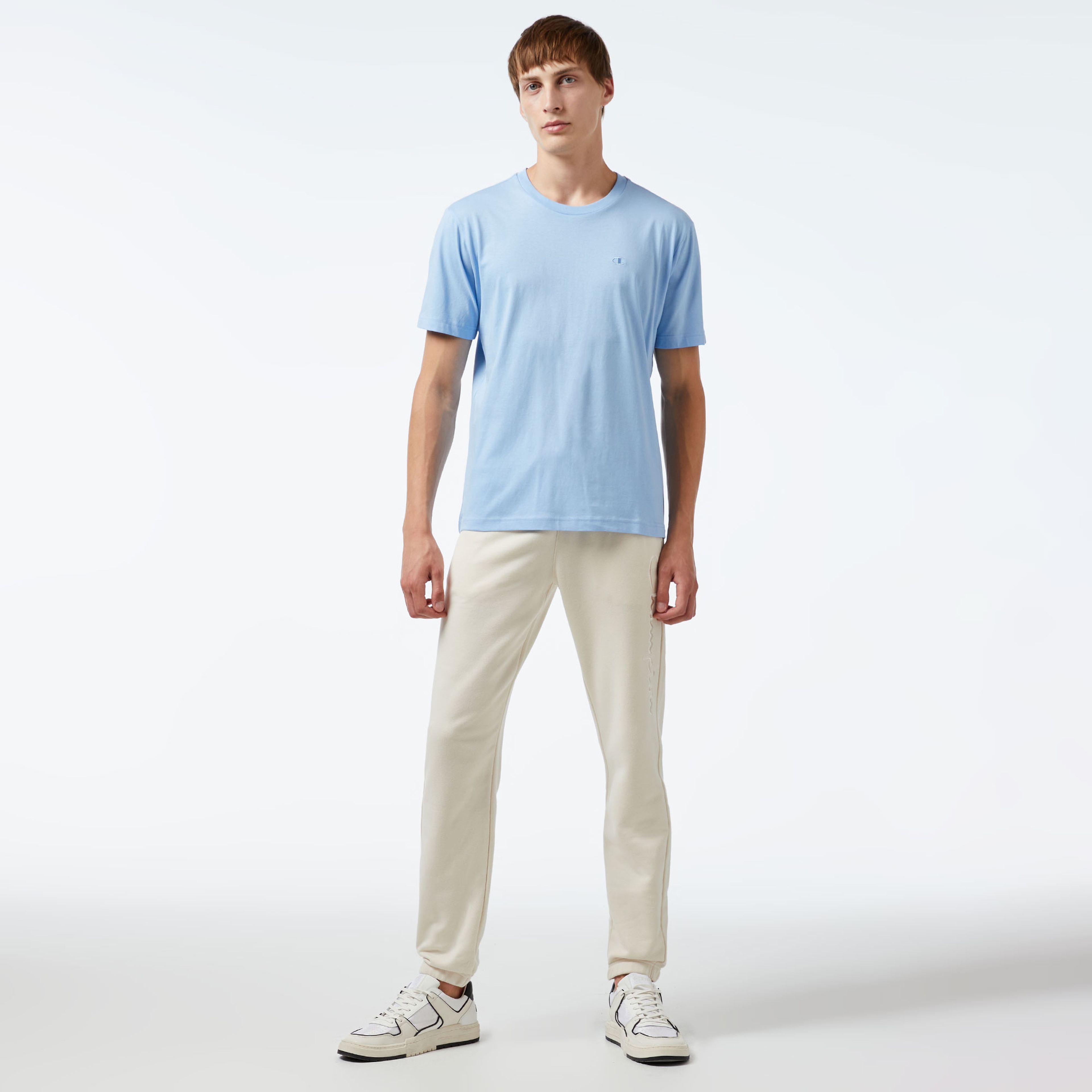 Champion Crewneck Erkek Mavi T-Shirt