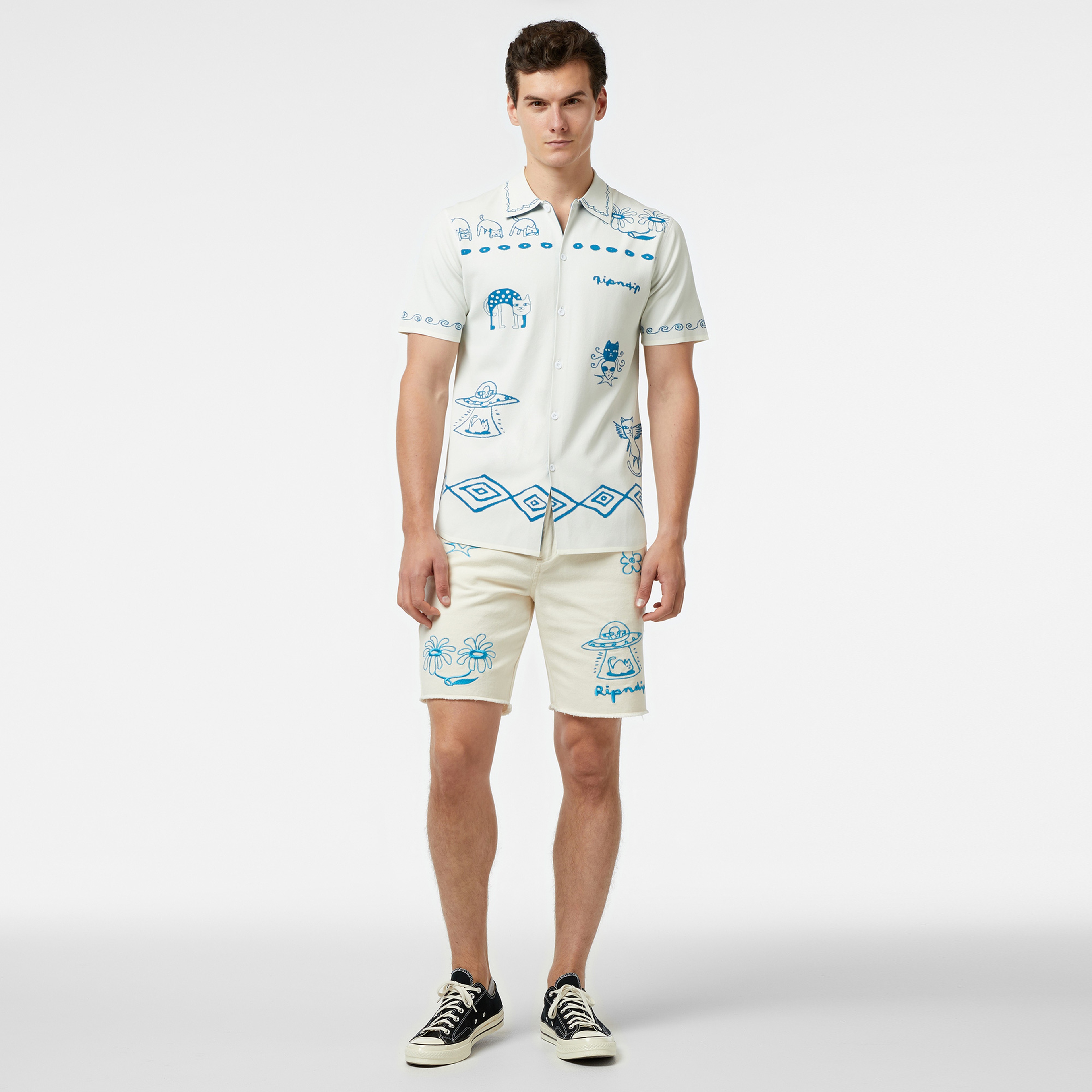 Ripndip Blonded Denim s Erkek Beyaz Şort