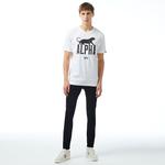 Alpha Industries Alpha Leopard Erkek Beyaz T-Shirt