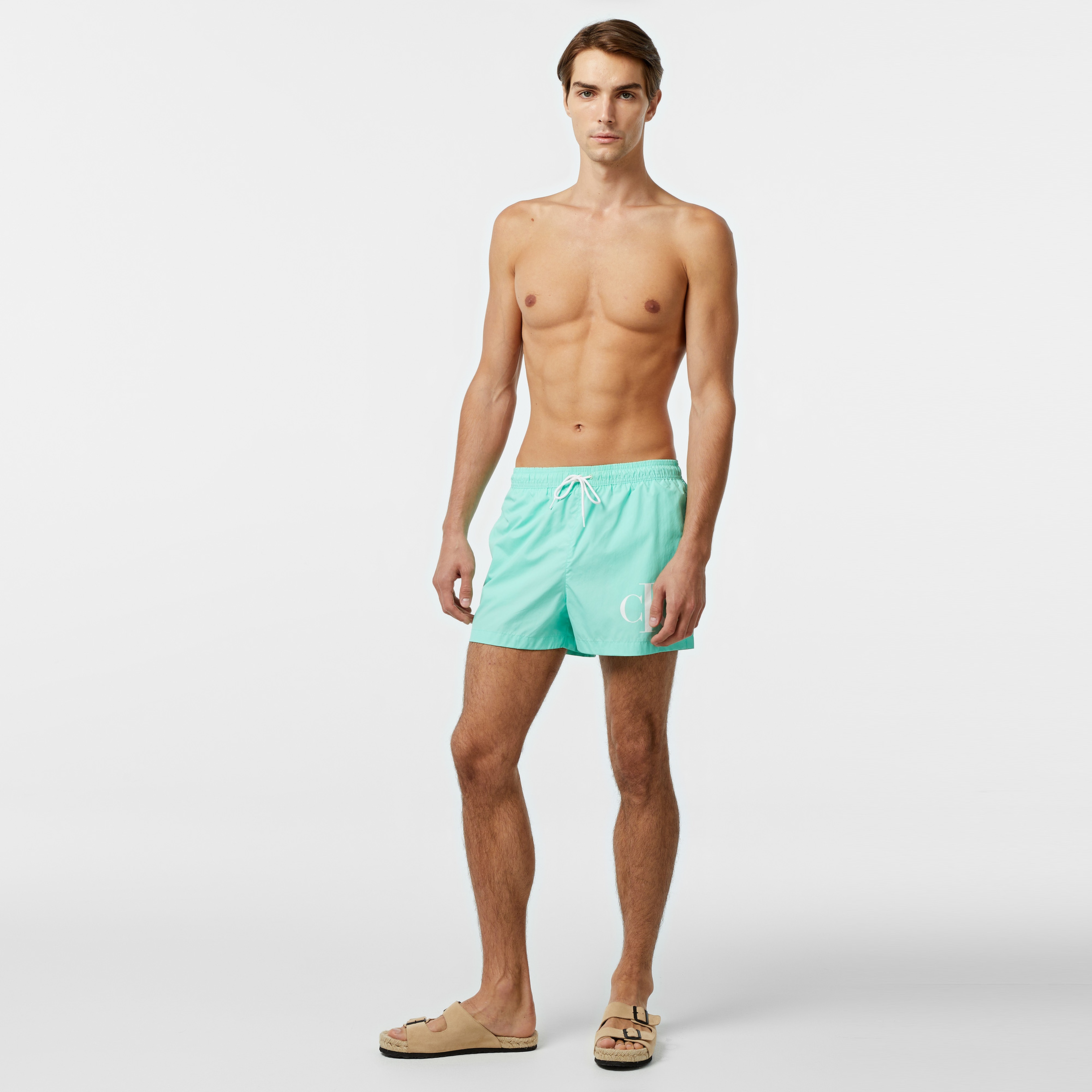 Calvin Klein Monogram Erkek Yeşil Mayo