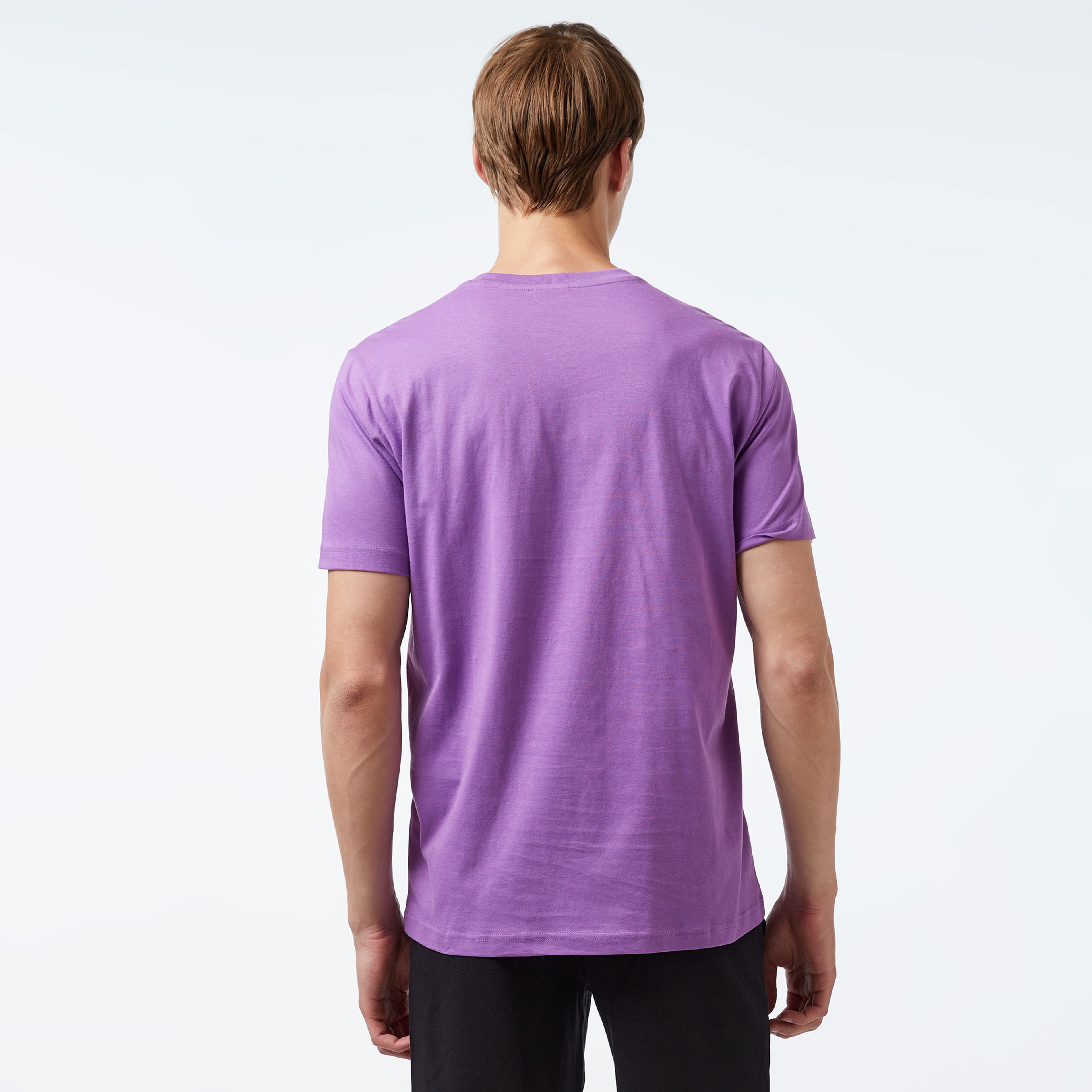 Champion Crewneck Erkek Mor T-Shirt