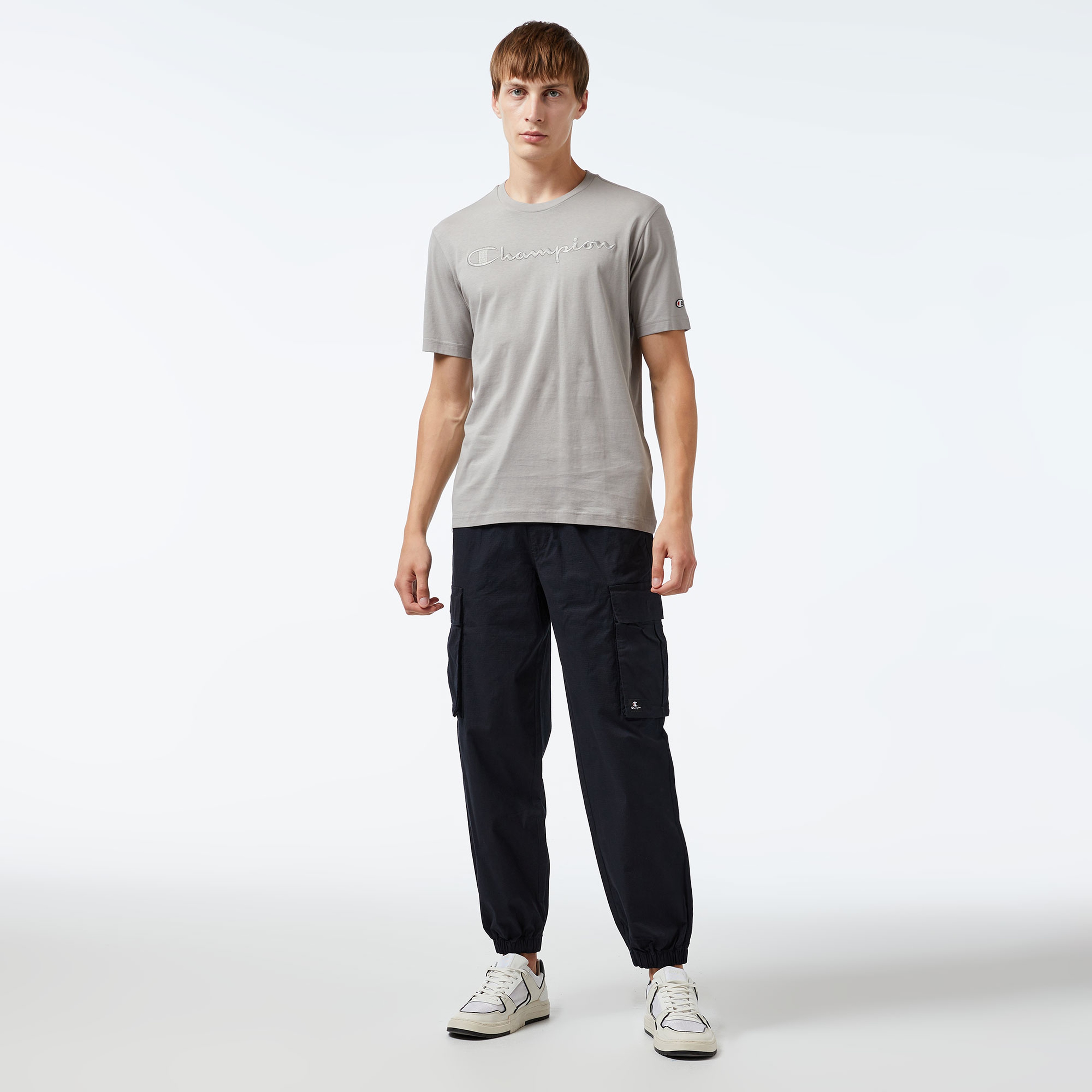 Champion Crewneck Erkek Gri T-Shirt