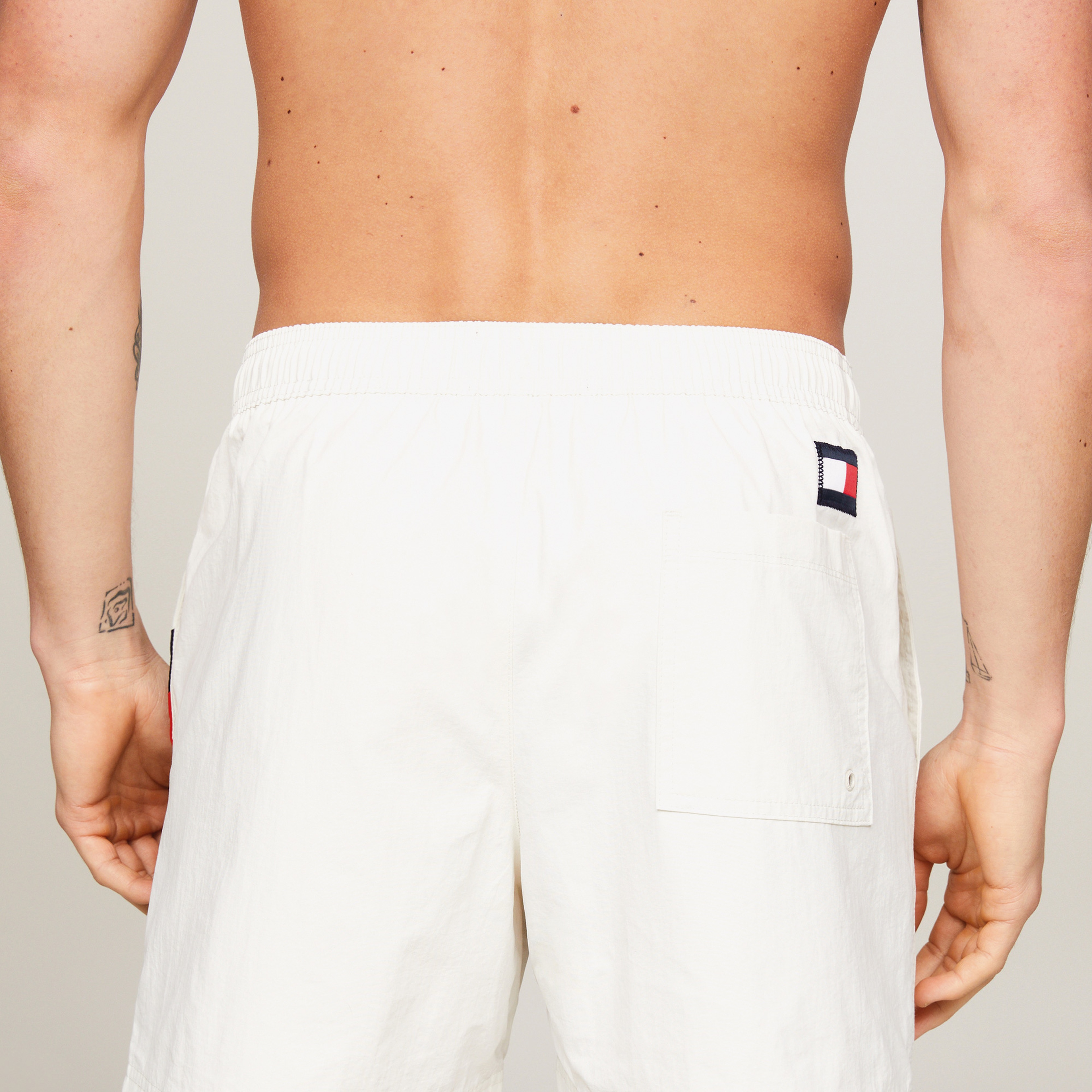 Tommy Hilfiger Sf Medium Drawstring Erkek Beyaz Deniz Şortu