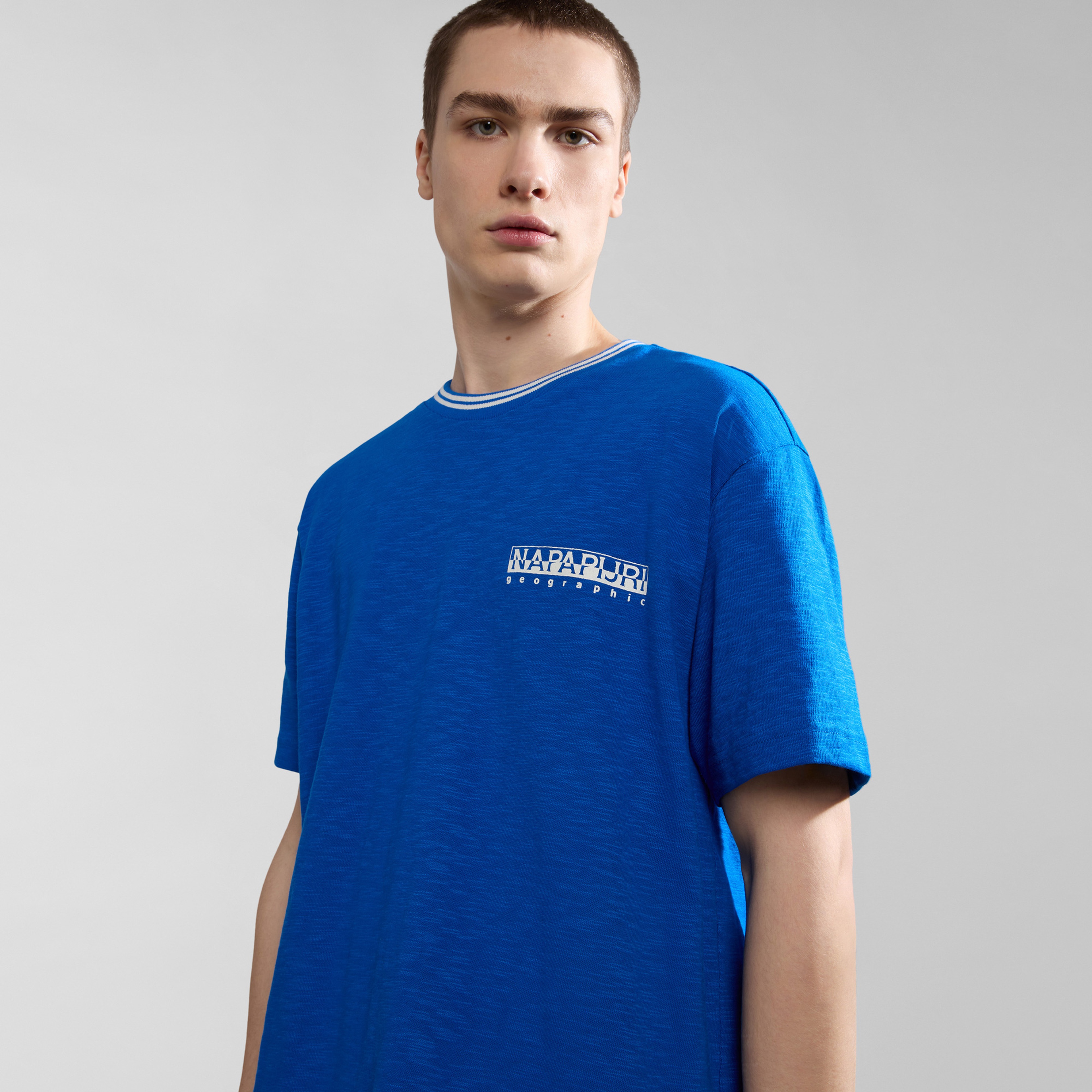 Napapijri S-Grober Unisex Mavi T-Shirt