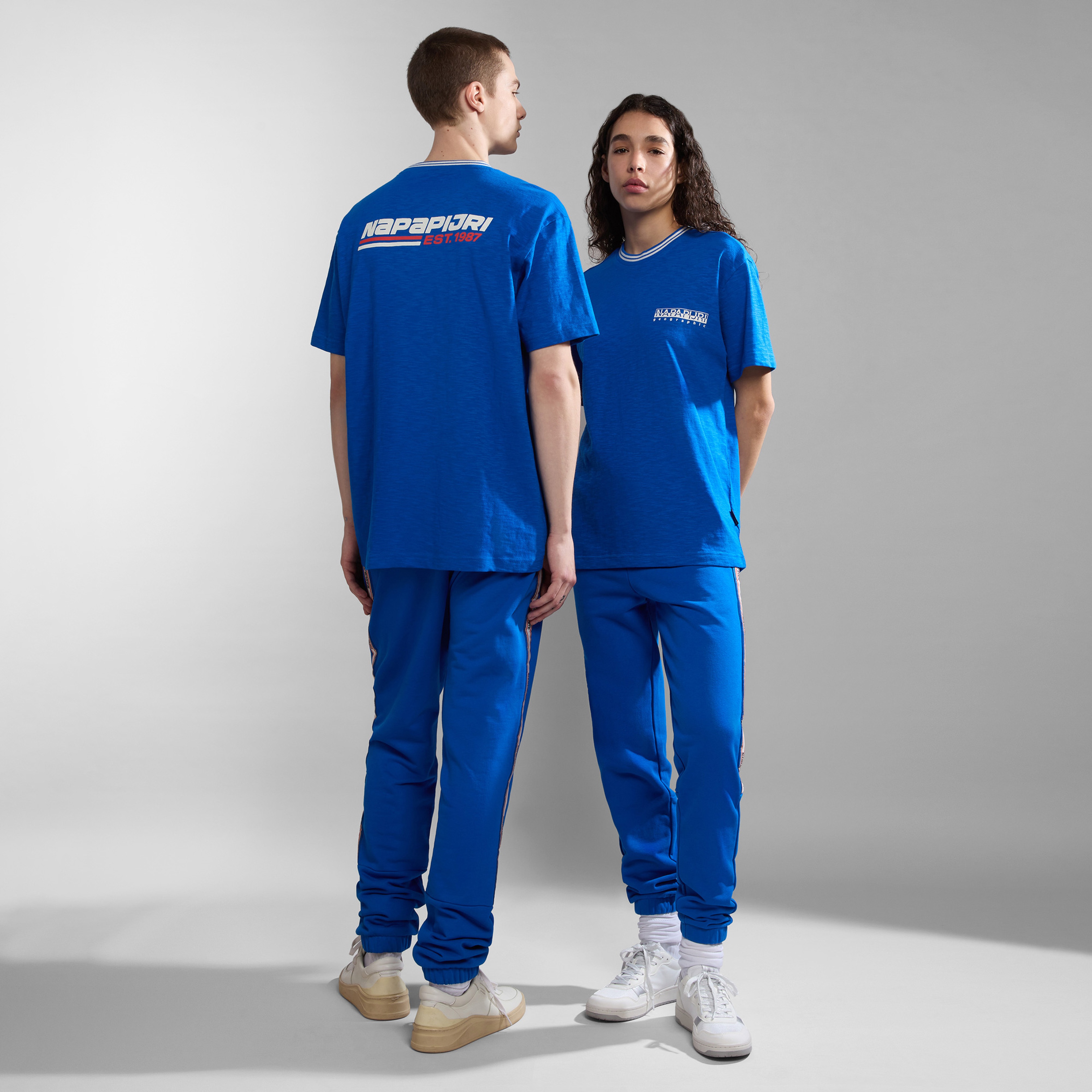 Napapijri S-Grober Unisex Mavi T-Shirt