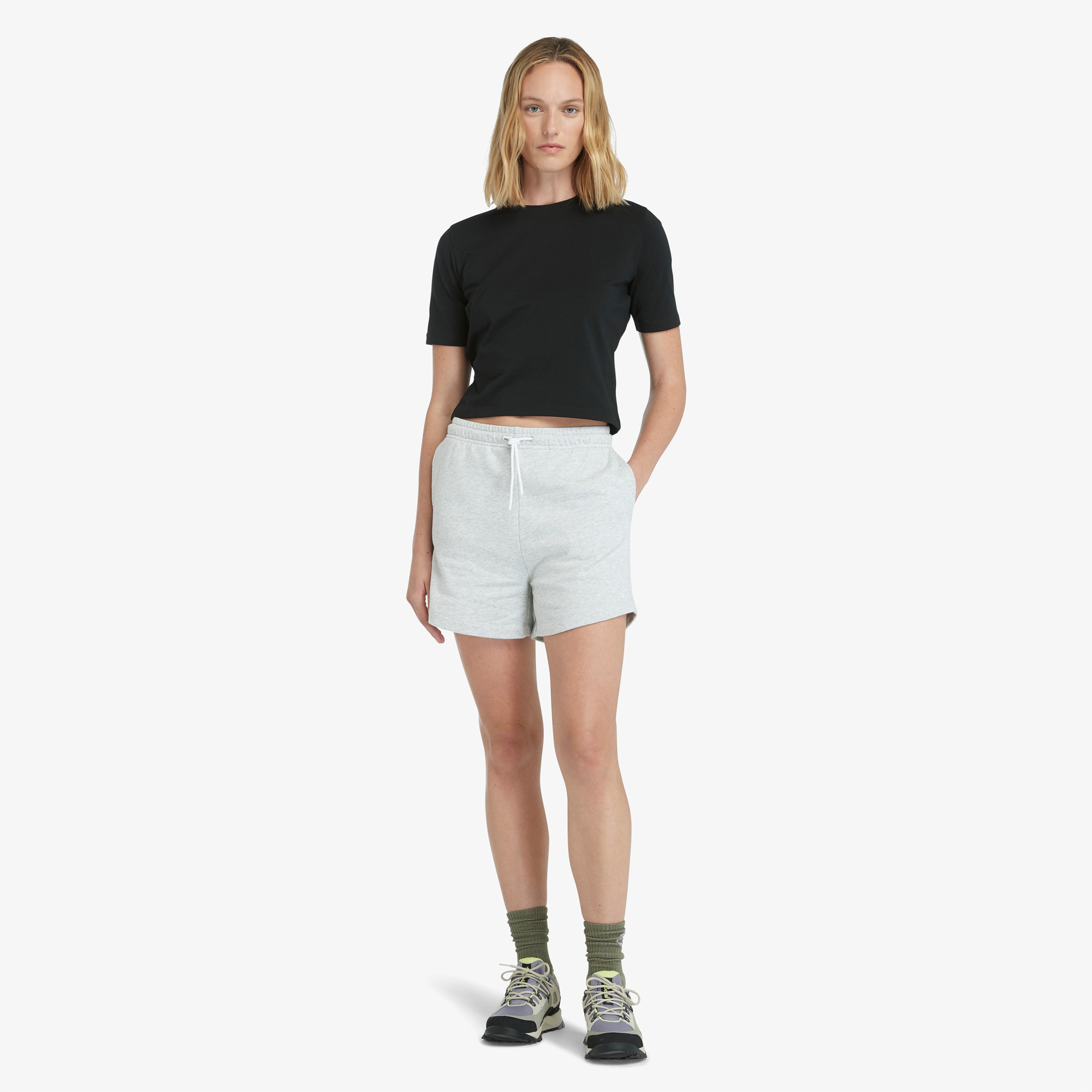 Timberland Loop Back Kadın Gri Şort