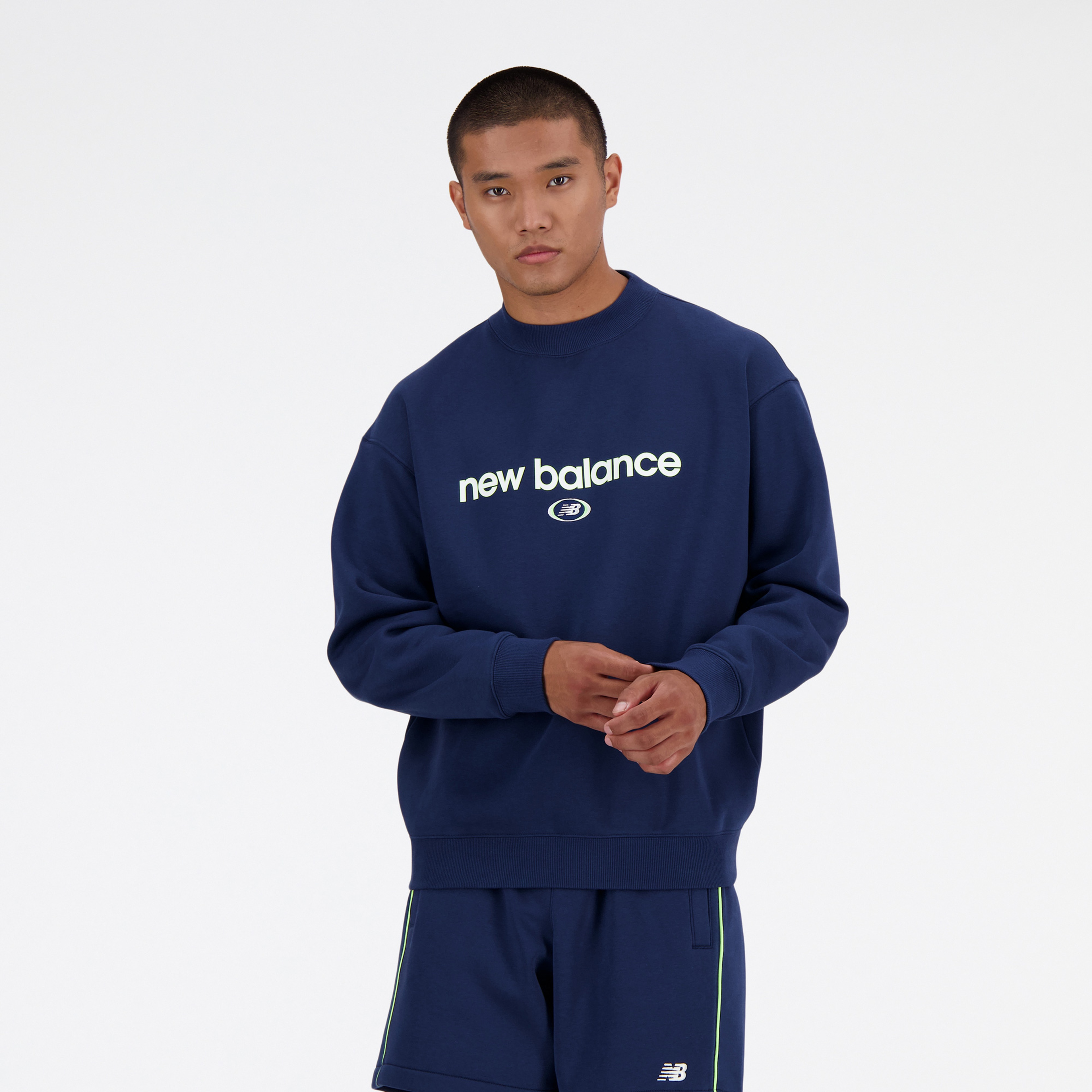 New Balance Hoops Erkek Lacivert Sweatshirt