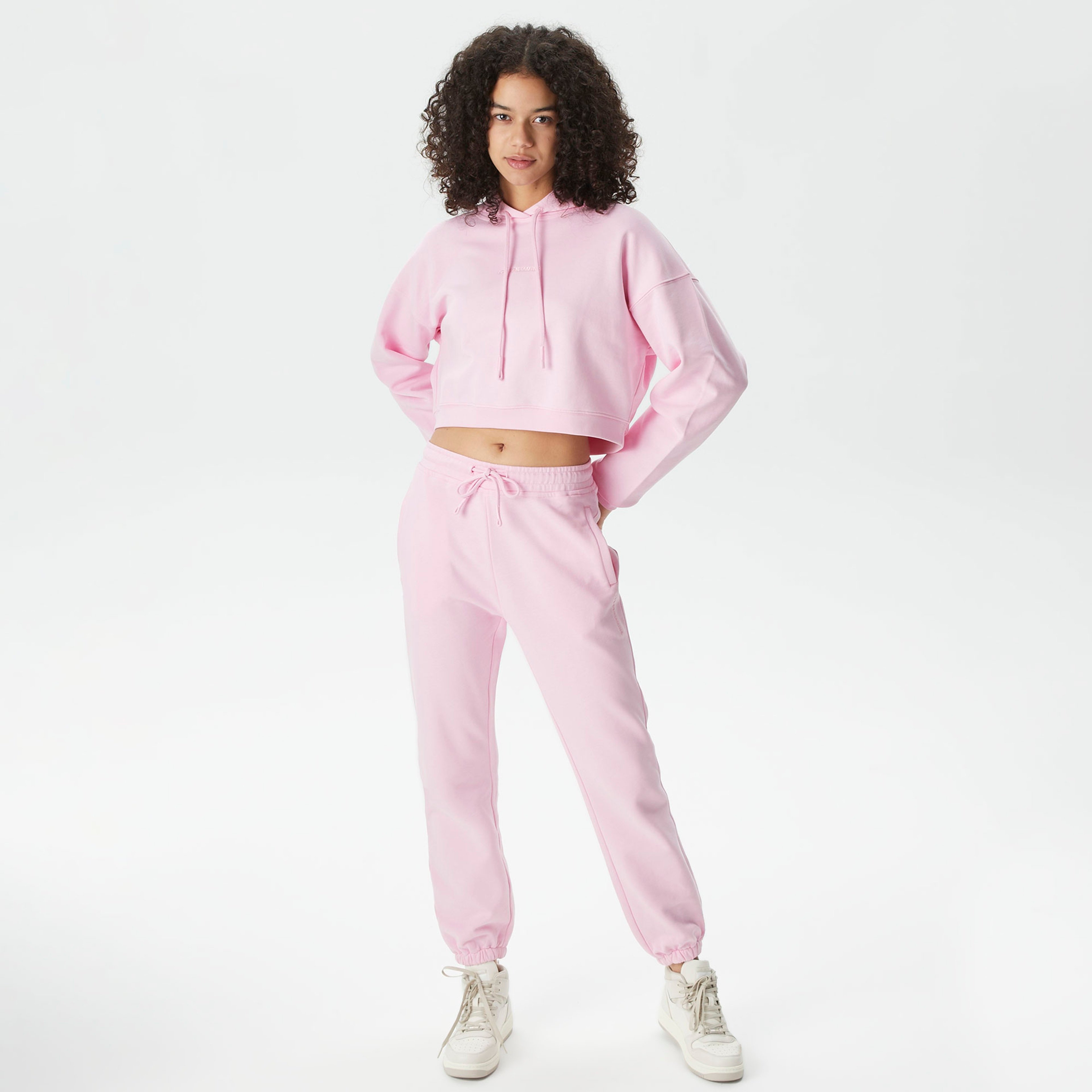 Les Benjamins 305 Kadın Pembe Hoodie