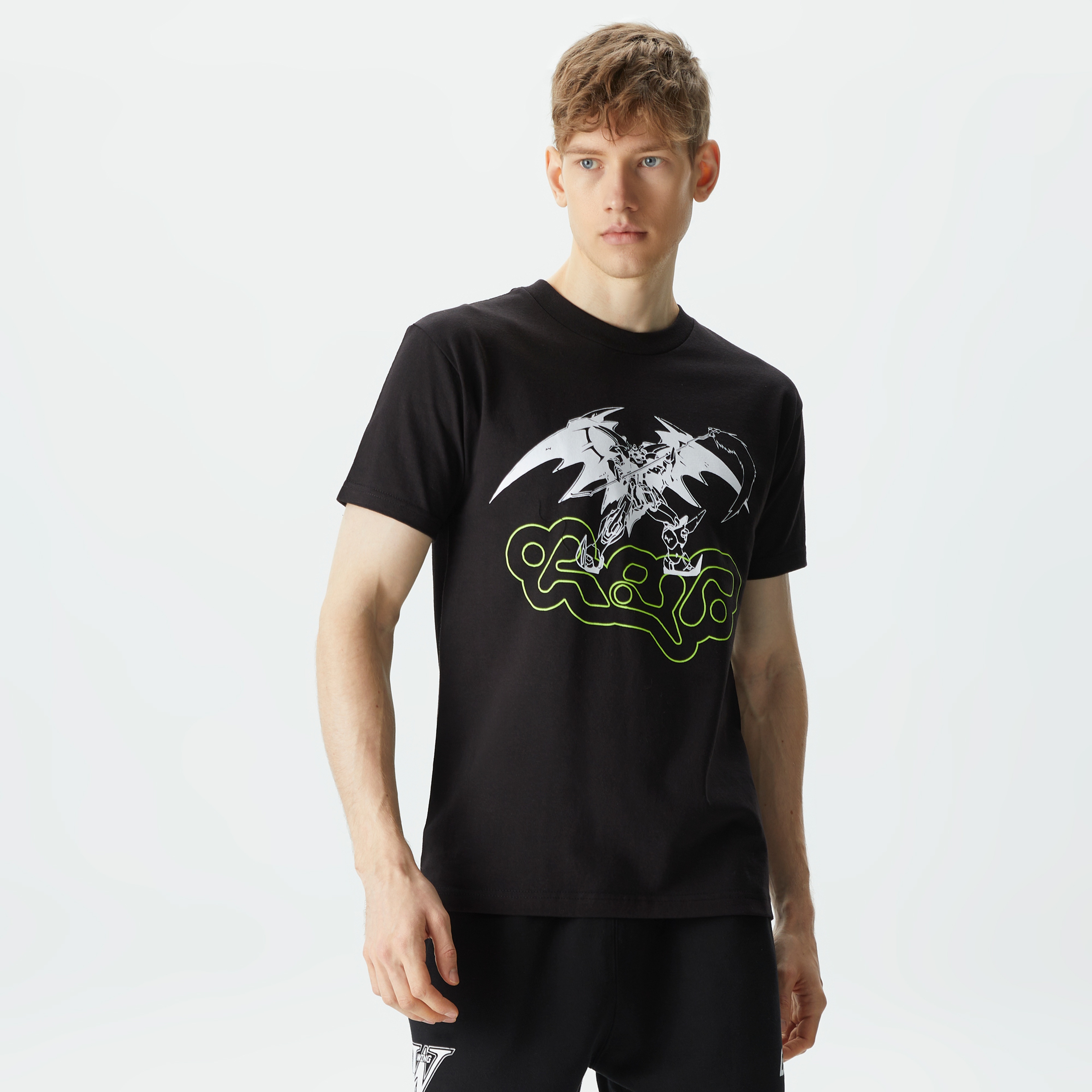HUF x Gundam Reborn Erkek Siyah T-Shirt