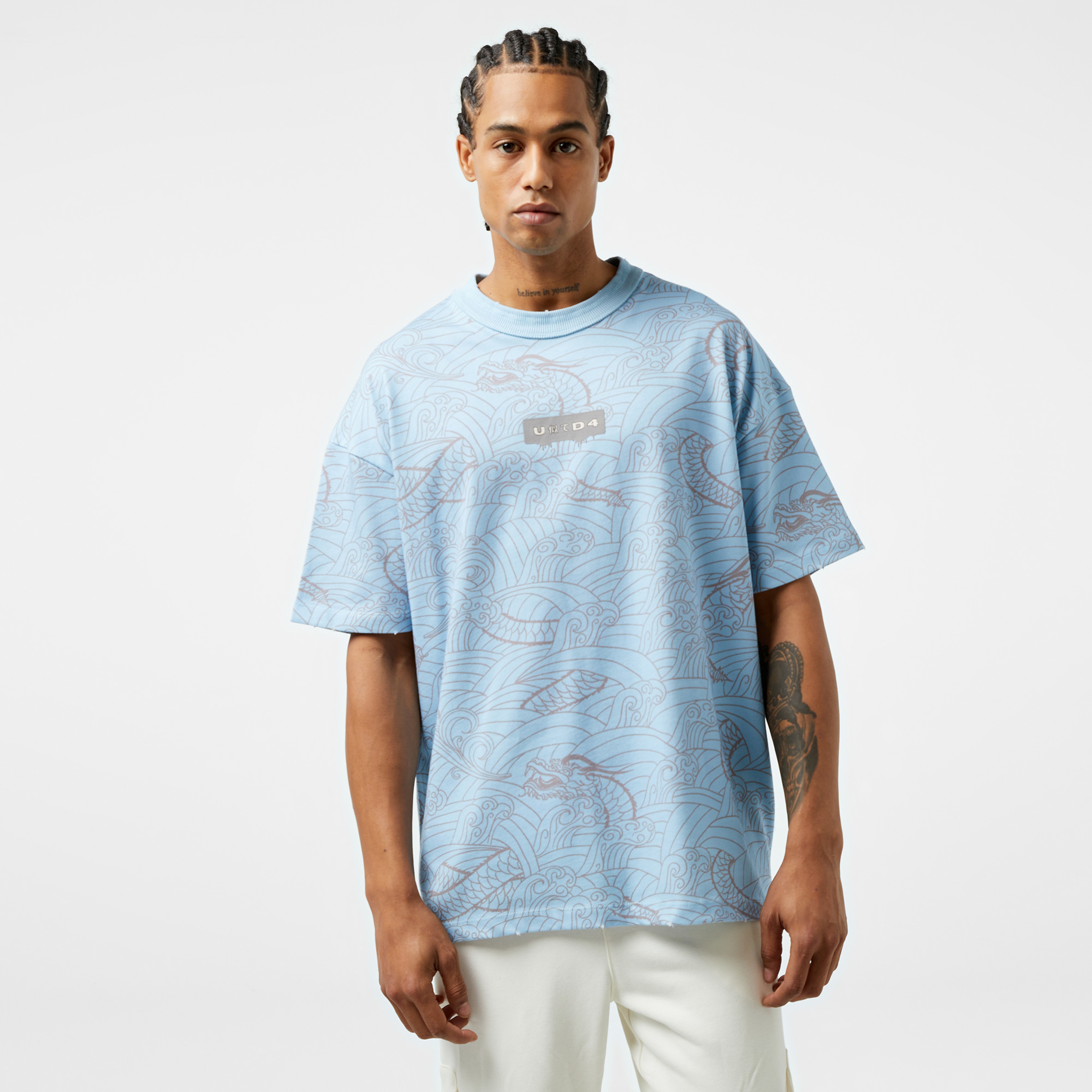 UNITED4 Erkek Mavi T-Shirt