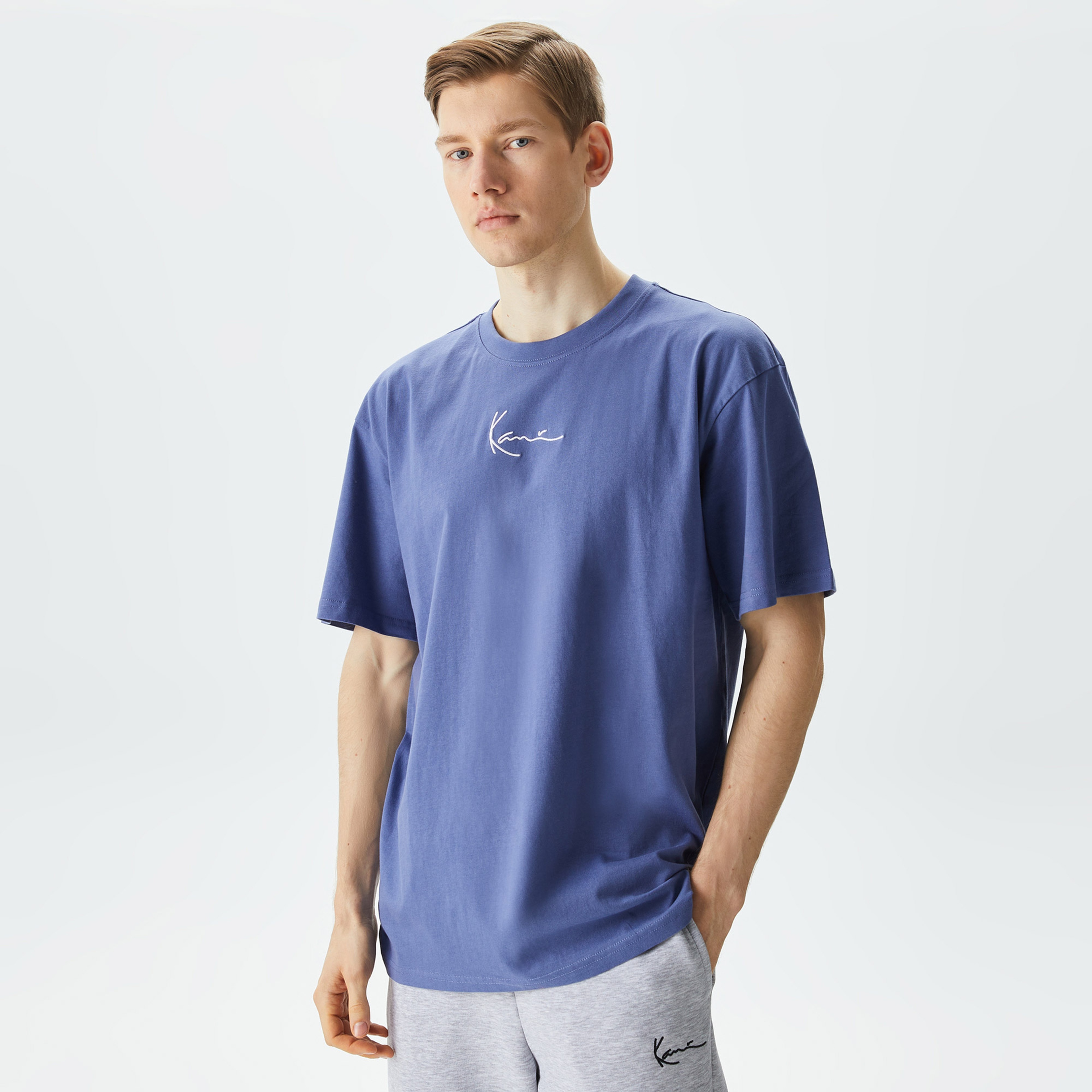 Karl Kani Small Signature Essential Erkek Mavi T-Shirt