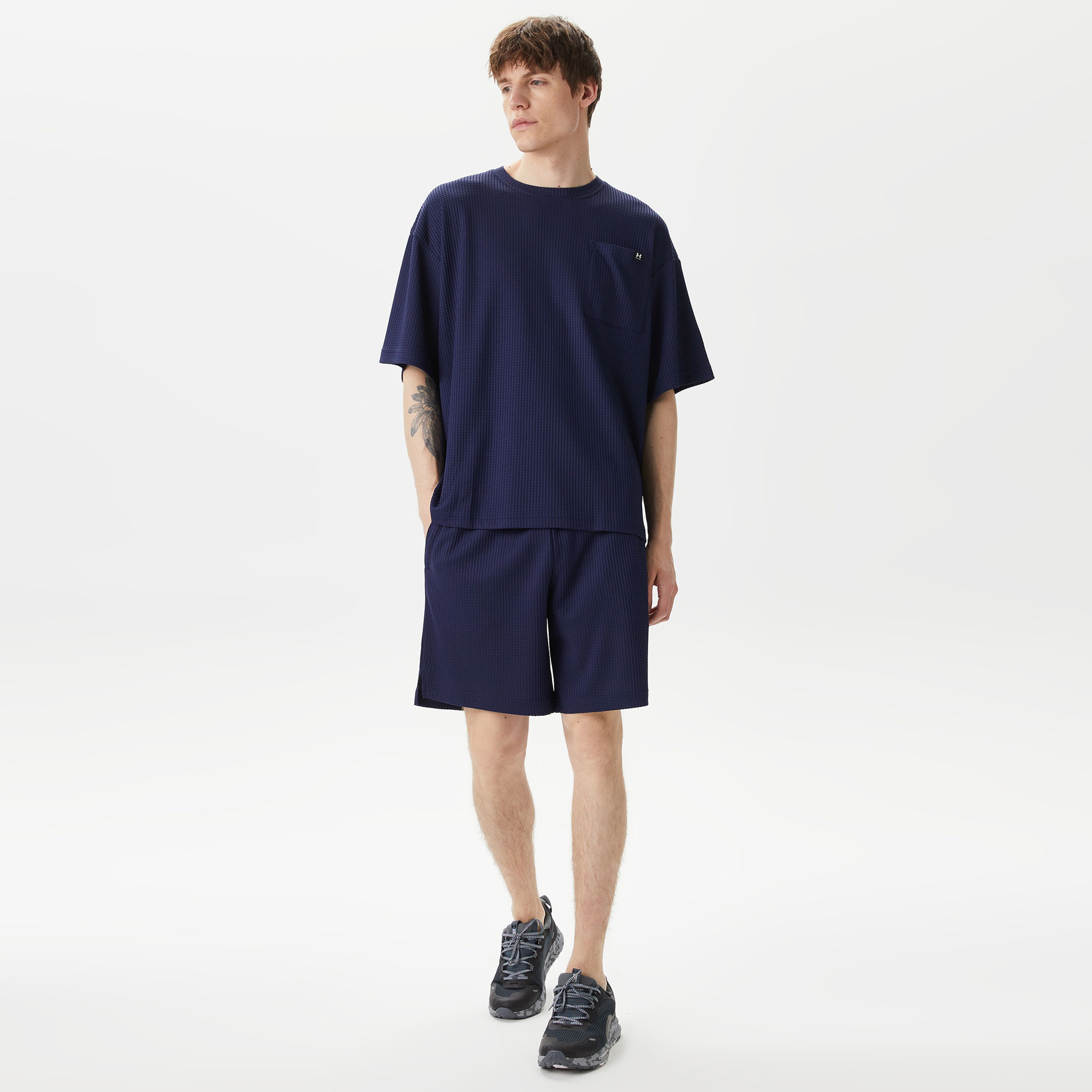 Under Armour Rival Waffle Crew Erkek Lacivert Şort