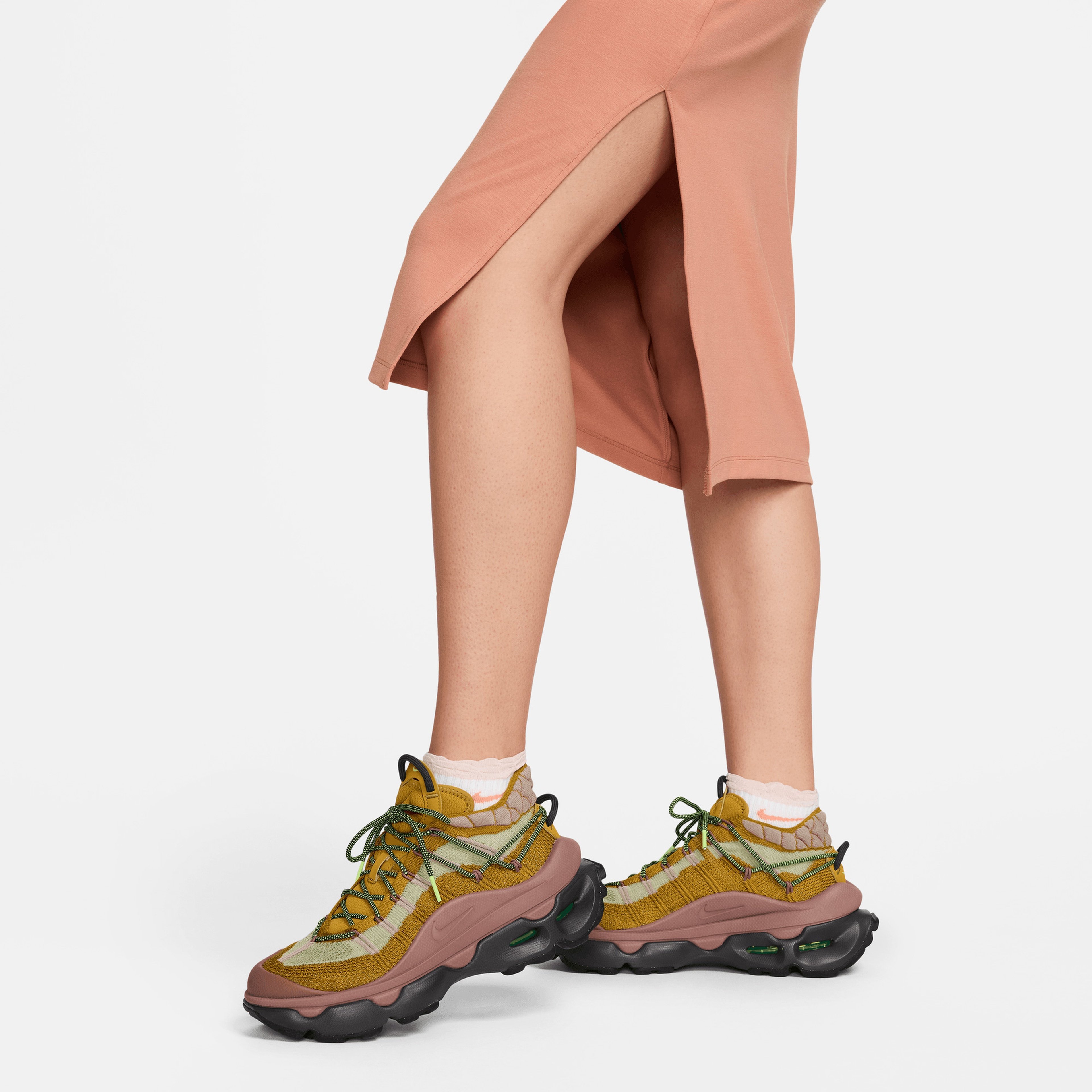 Nike Sportswear Essential Kadın Kahverengi Elbise