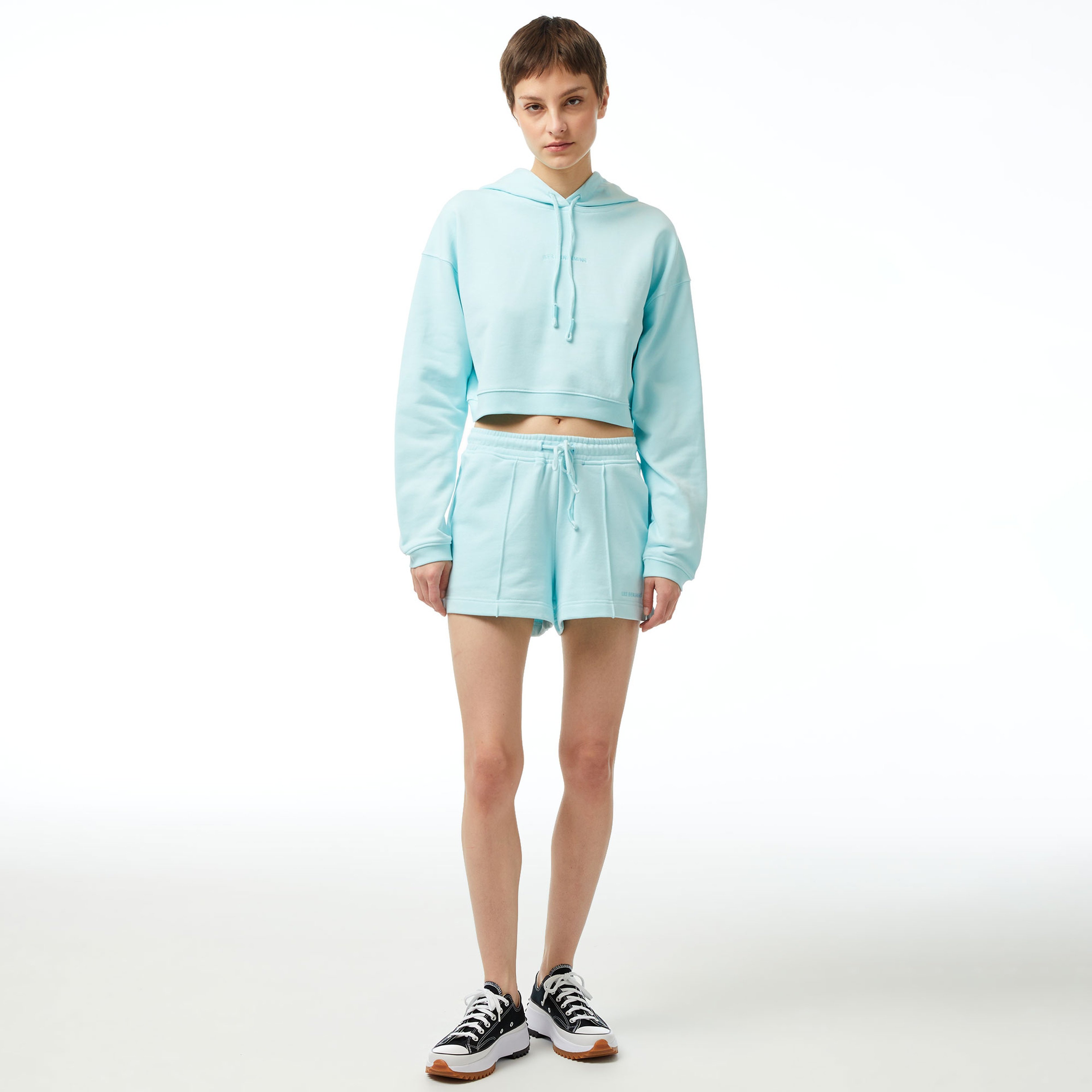 Les Benjamins 307 Kadın Mavi Hoodie