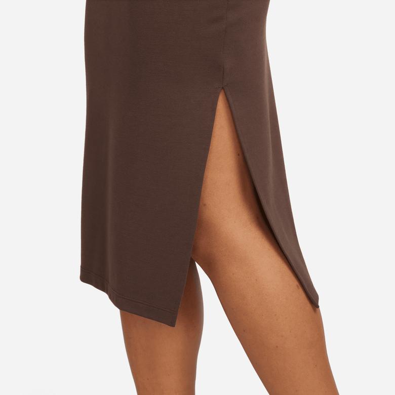 Nike Sportswear Chill Knit Sportswear Kadın Kahverengi Elbise