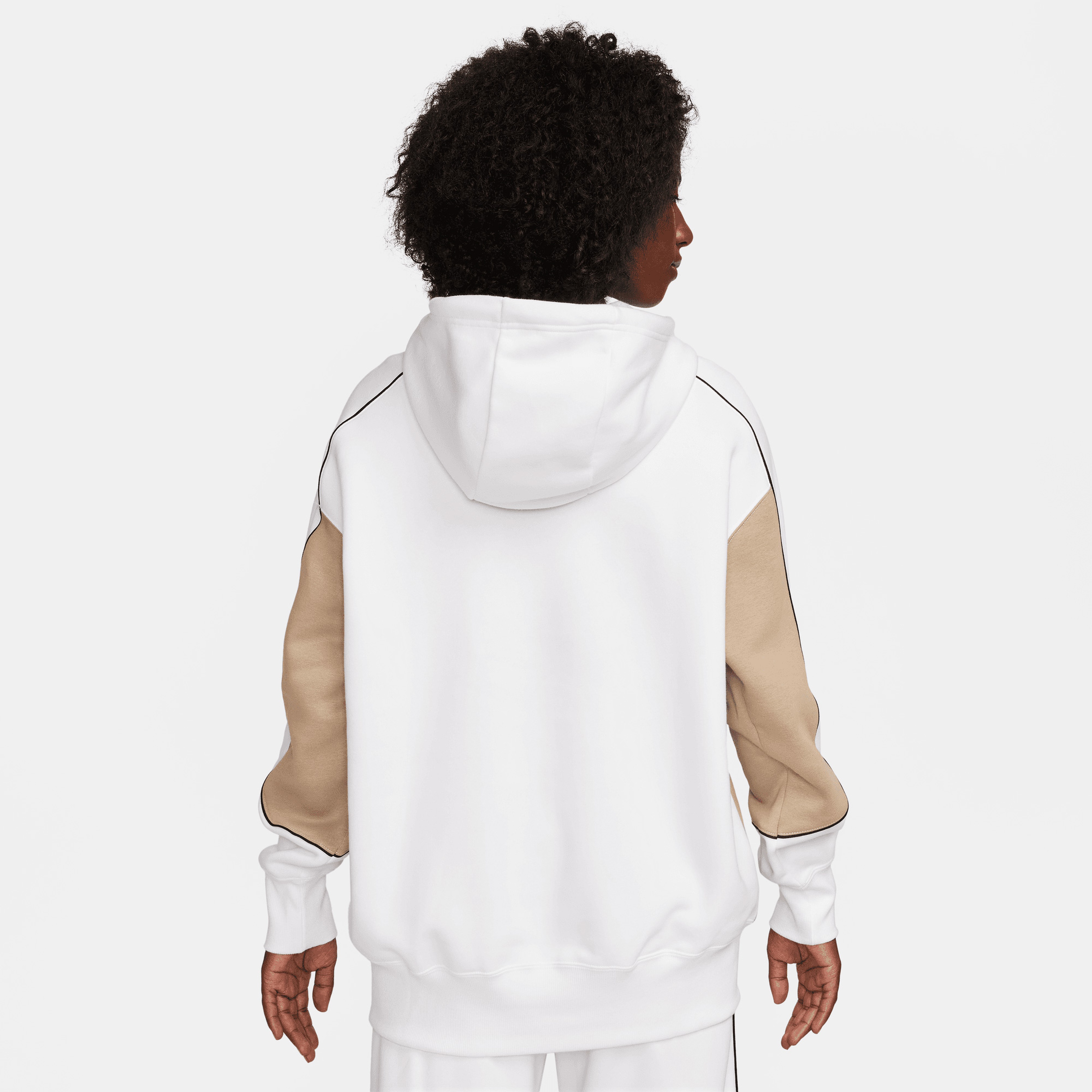 Nike Sportswear Kadın Beyaz/Kahverengi Hoodie