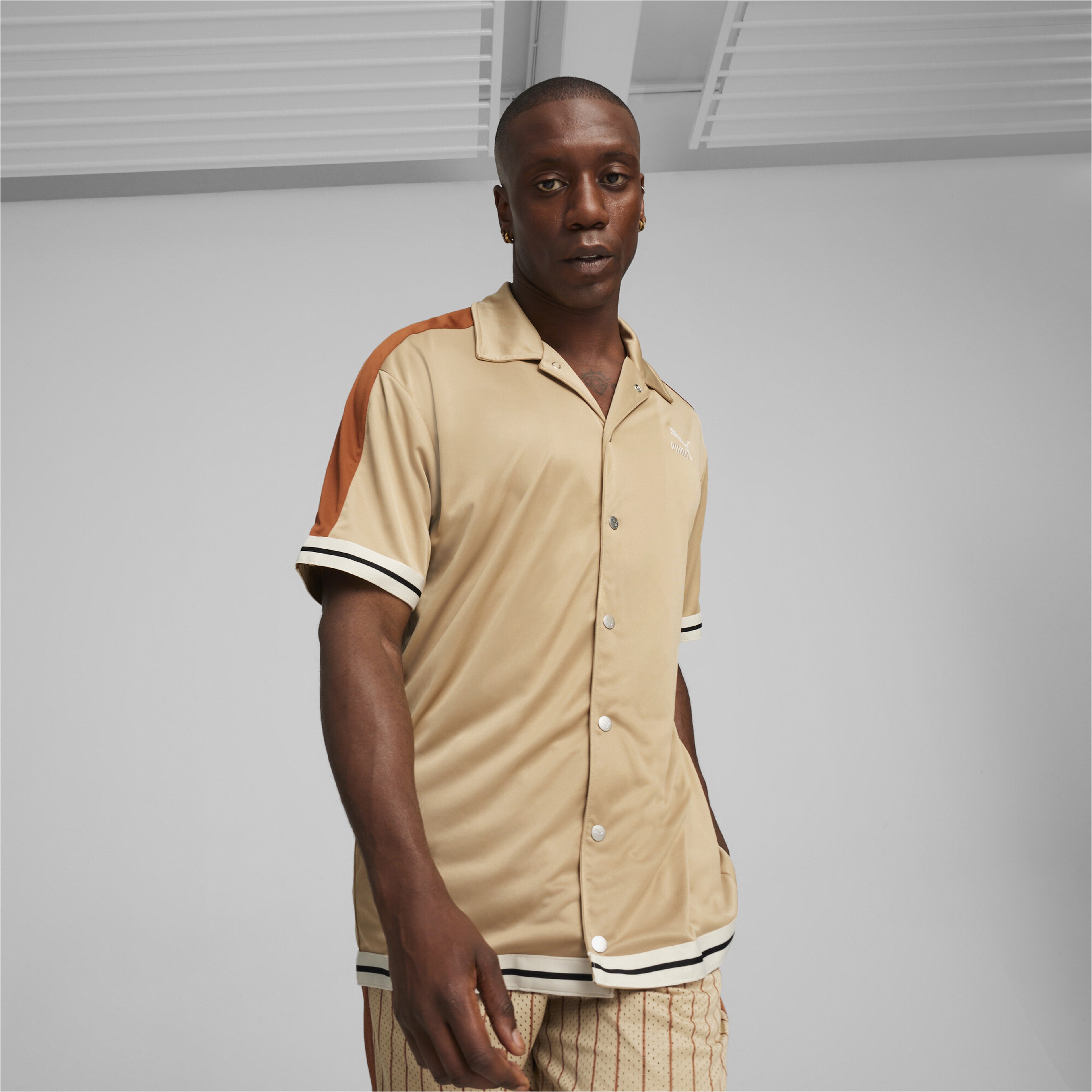 Puma T7 Shooting Erkek Bej Gömlek