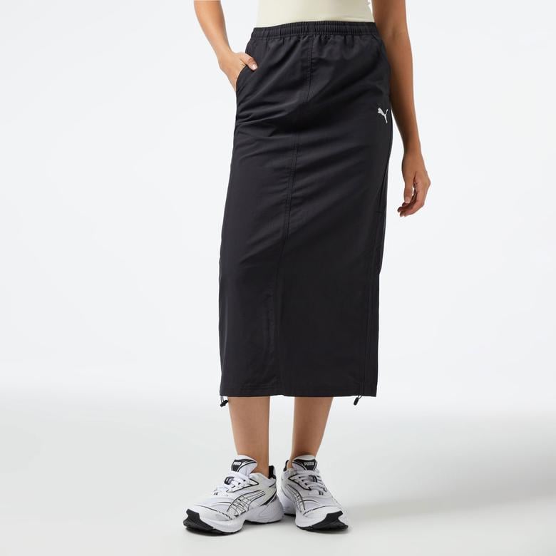 Puma Dare To Midi Woven Skirt Kadın Siyah Etek