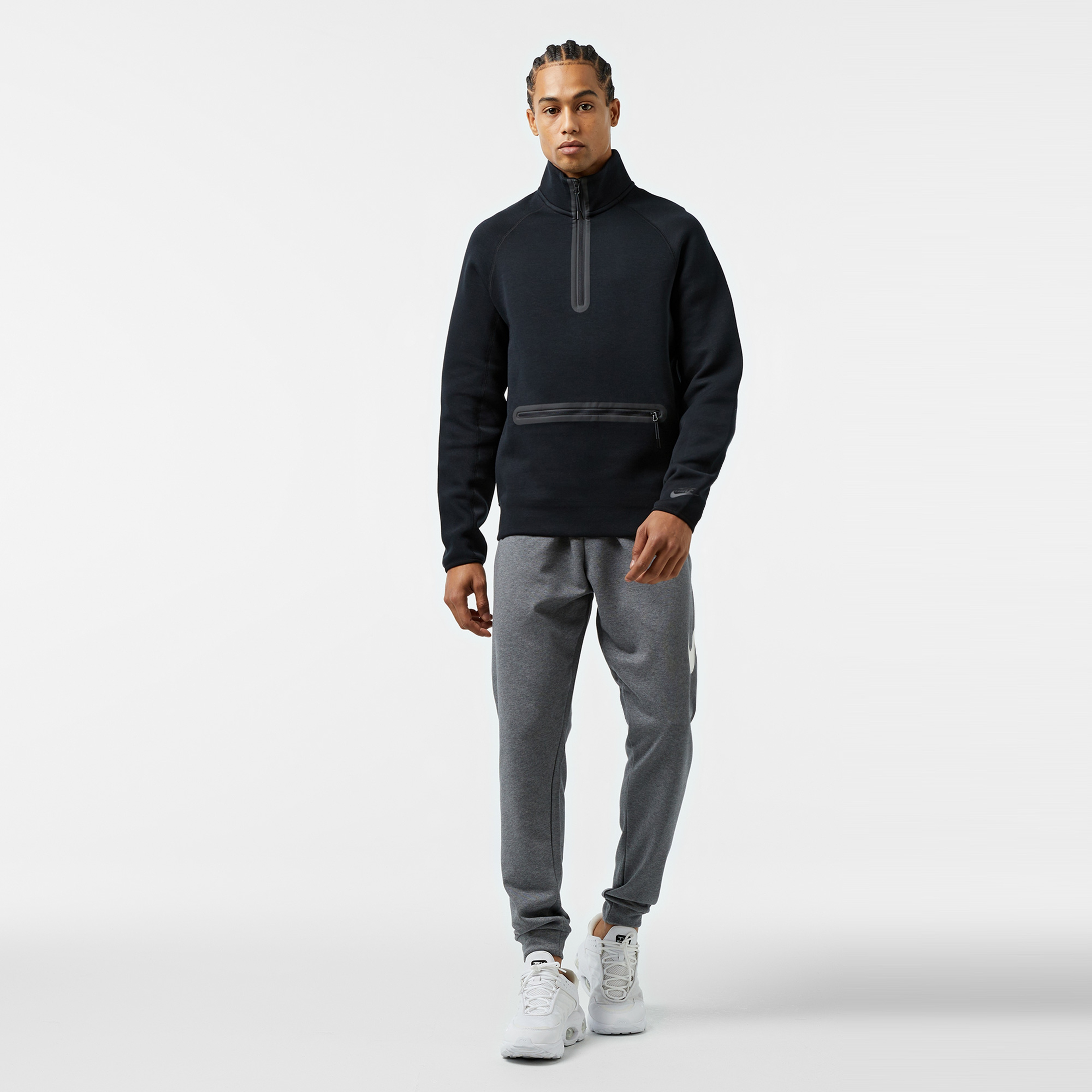 Nike Tech Fleece Top Erkek Siyah Sweatshirt