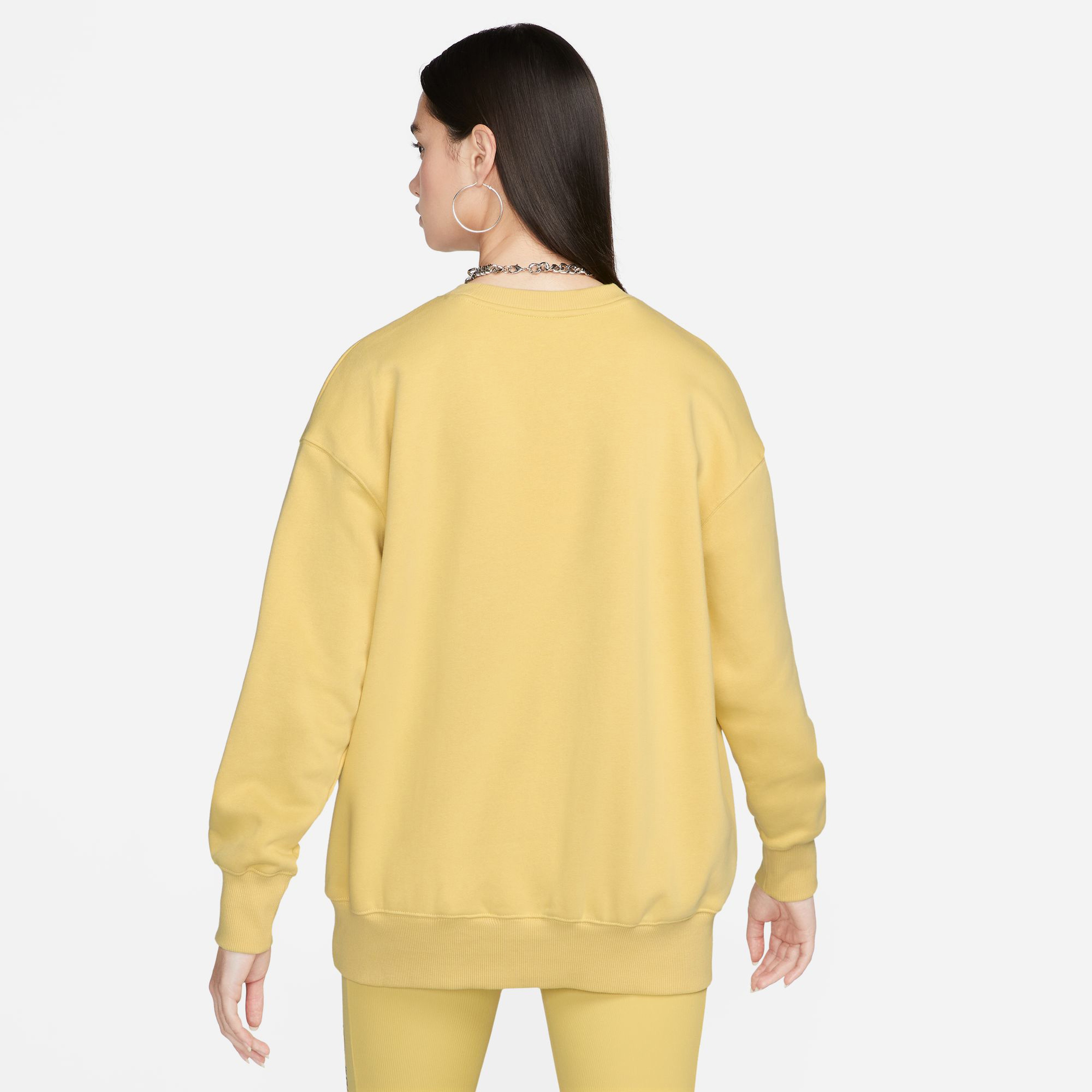 Nike Sportswear Oversized Sports Utility Crew-Neck Kadın Sarı Sweatshirt