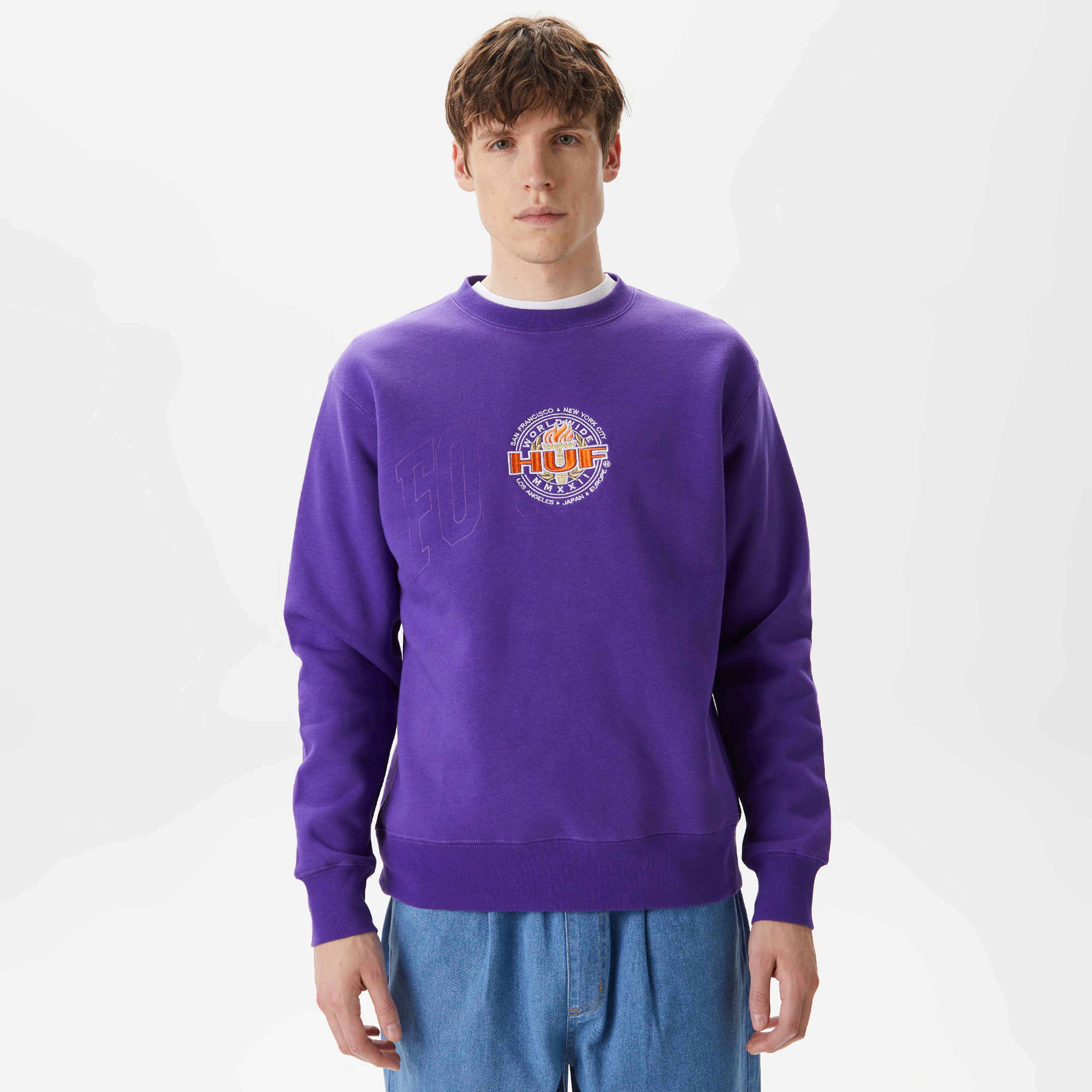 Huf Forever Torch Erkek Mor Sweatshirt