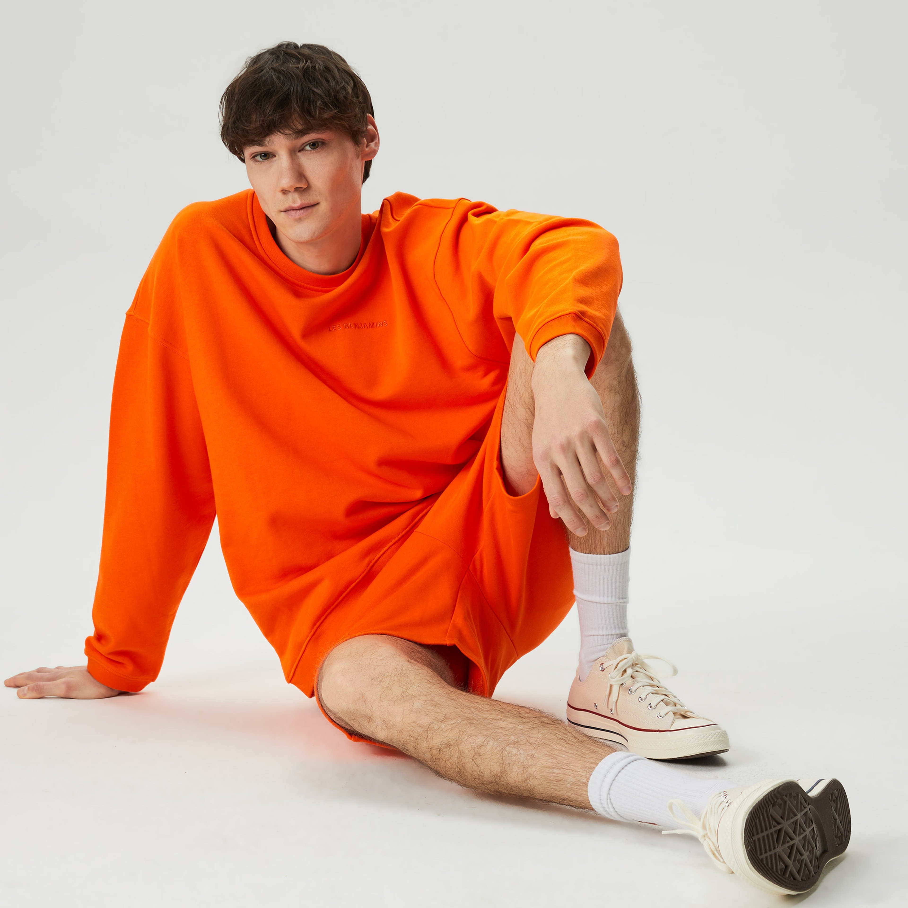 Les Benjamins Essentials Erkek Turuncu Sweatshirt