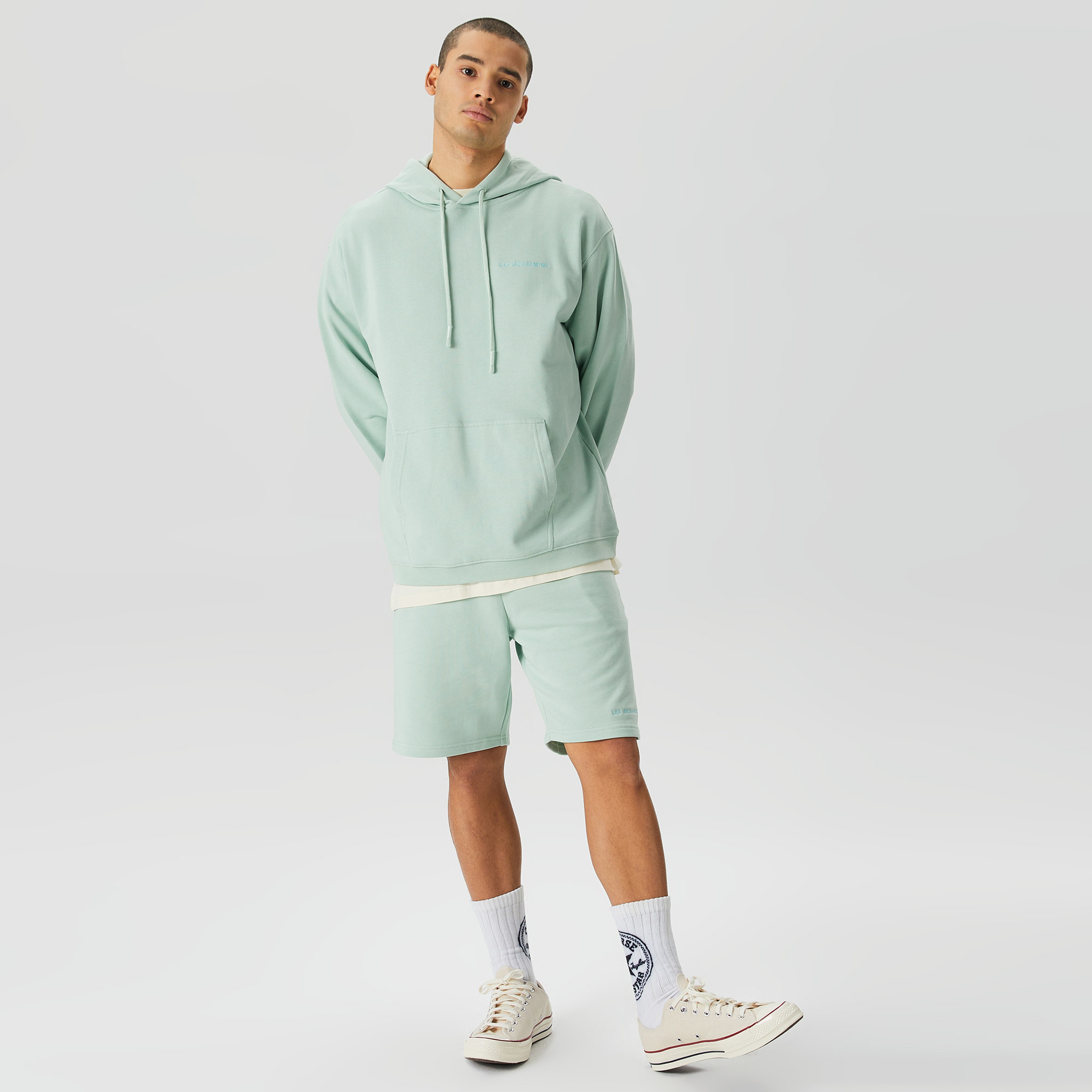 Les Benjamins Essentials Erkek Yeşil Hoodie