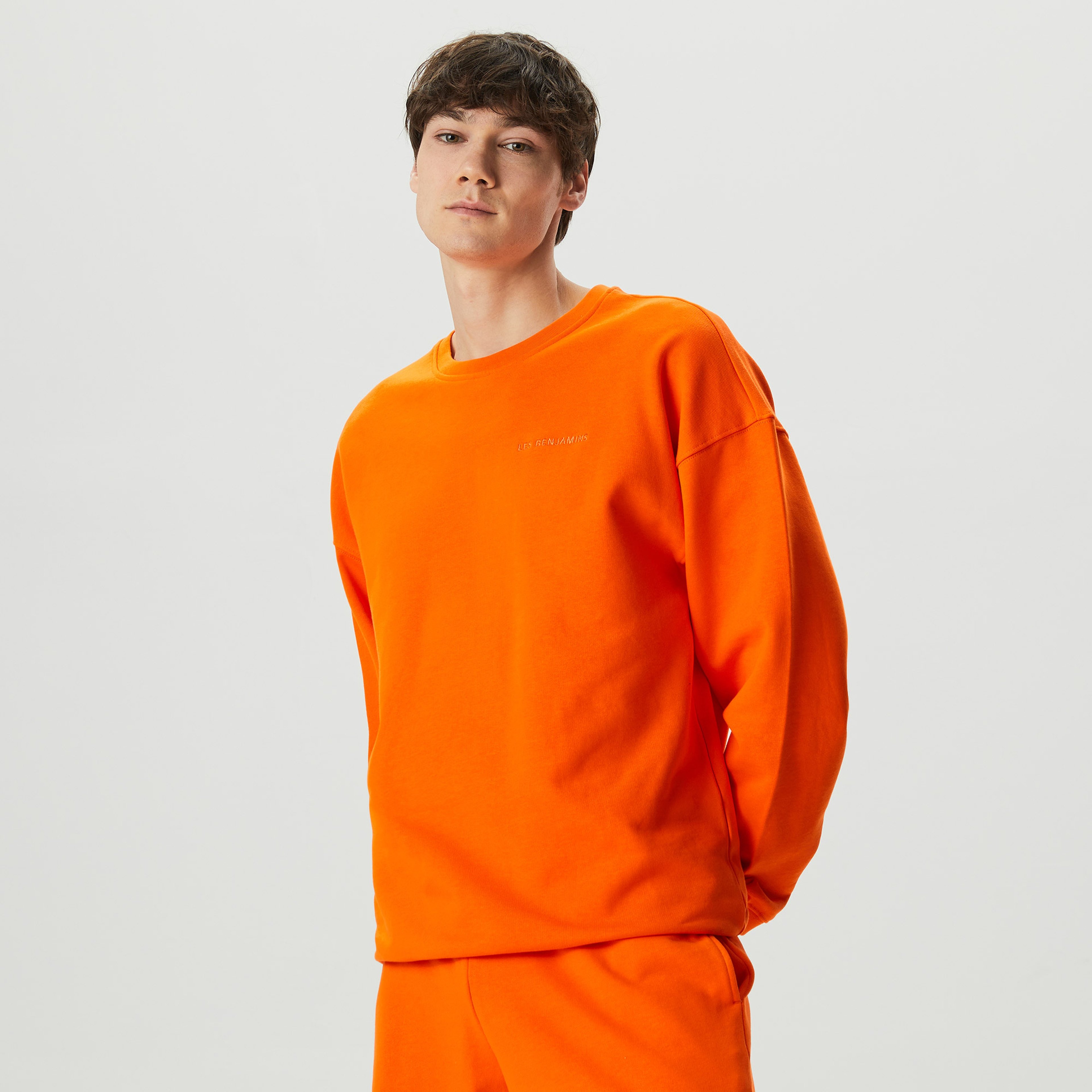 Les Benjamins Essentials Erkek Turuncu Sweatshirt