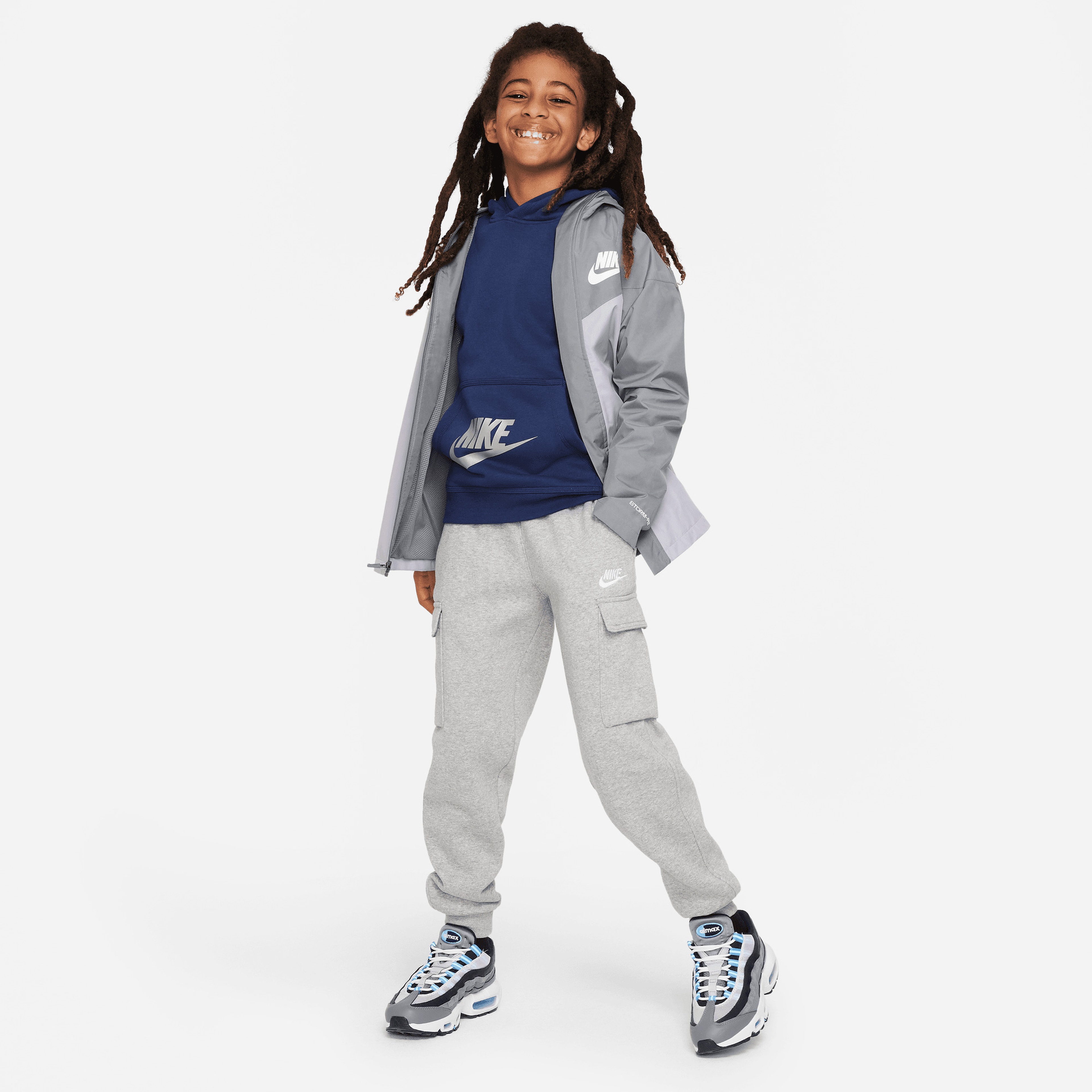 Nike Sportswear Si Flc Po Çocuk Mavi Hoodie