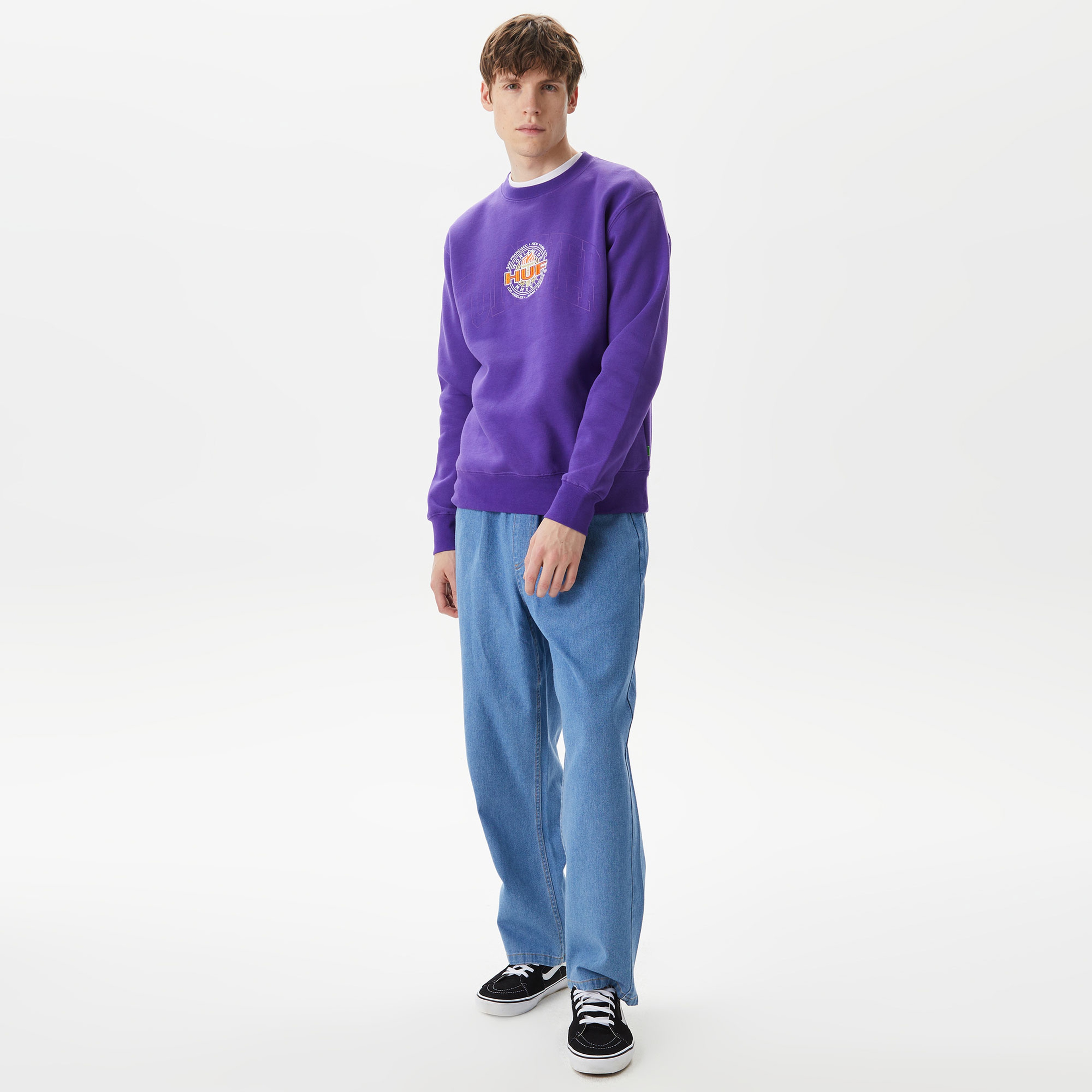 Huf Forever Torch Erkek Mor Sweatshirt