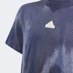 adidas Future Icons Allover Print Çocuk Mavi T-Shirt