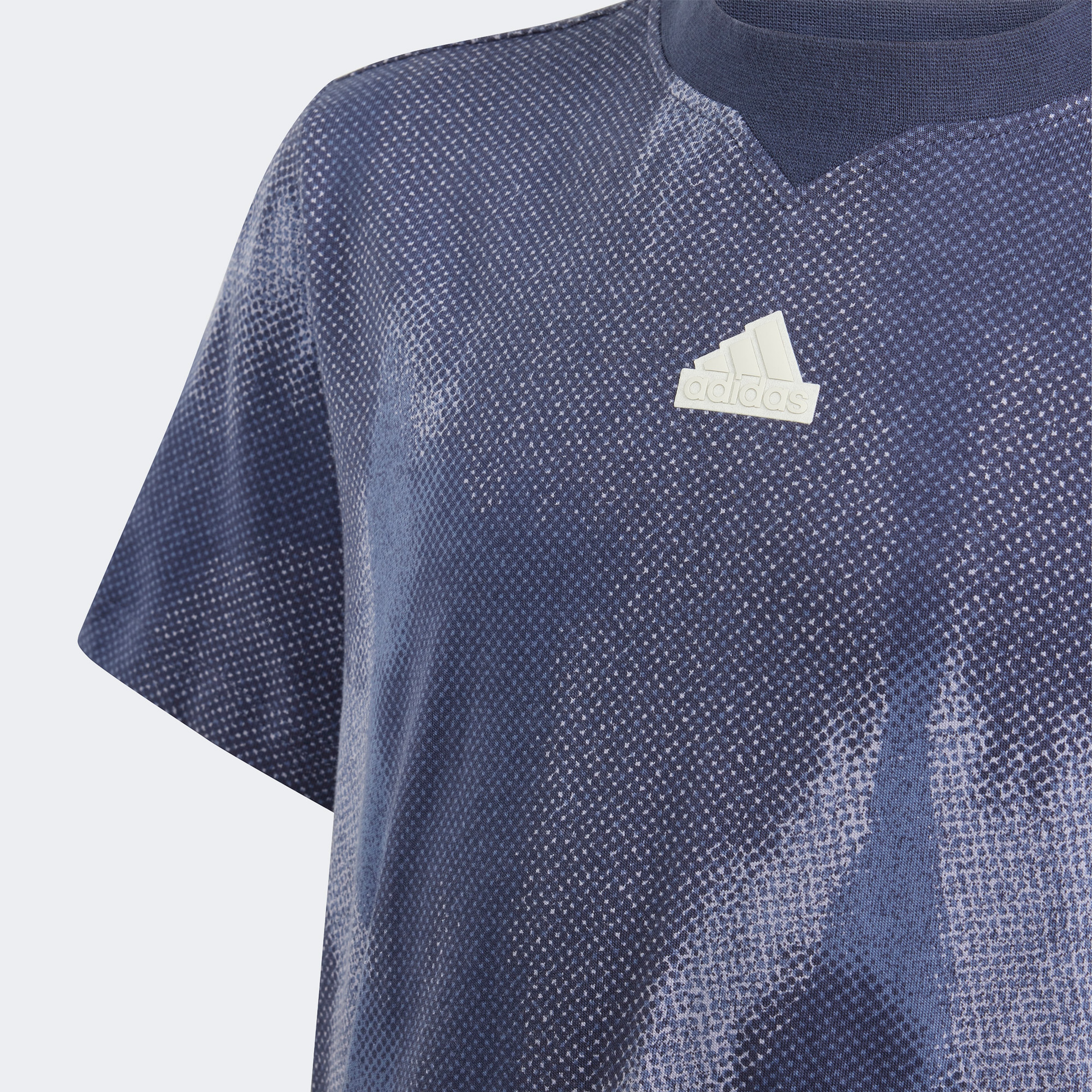 adidas Future Icons Allover Print Çocuk Mavi T-Shirt