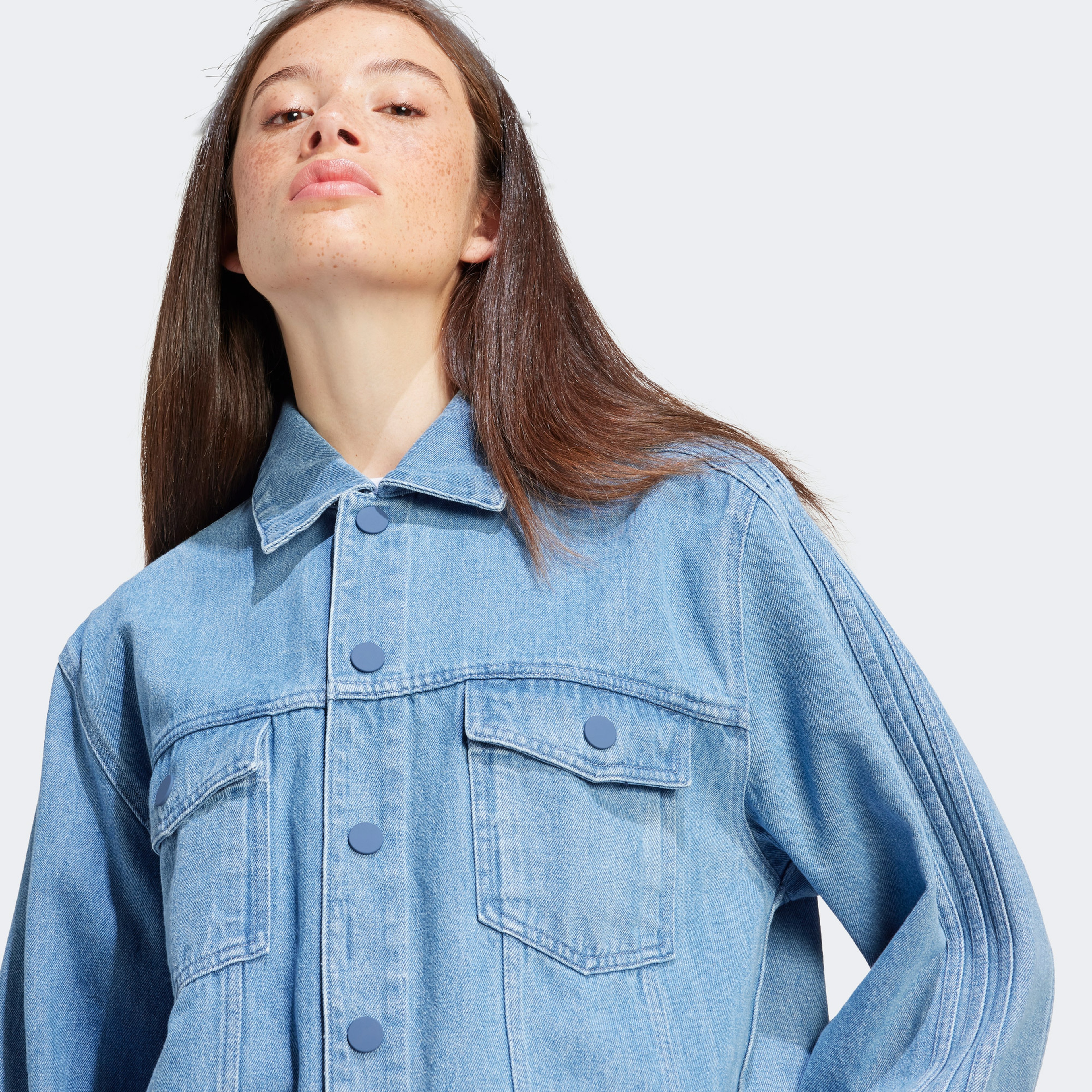 adidas Originals 3 Stripe Kadın Mavi Ceket