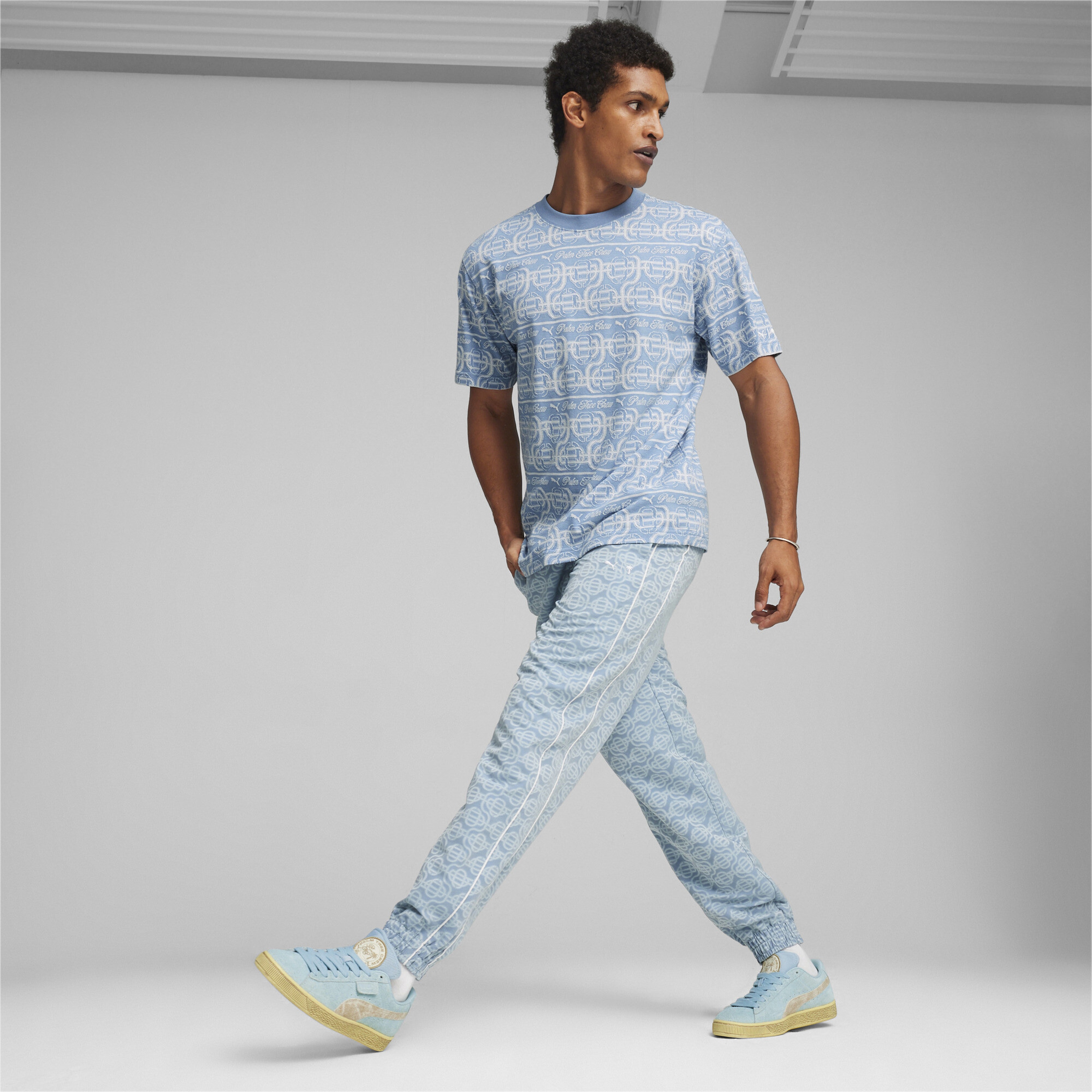 Puma X Ptc Striped Erkek Mavi T-Shirt