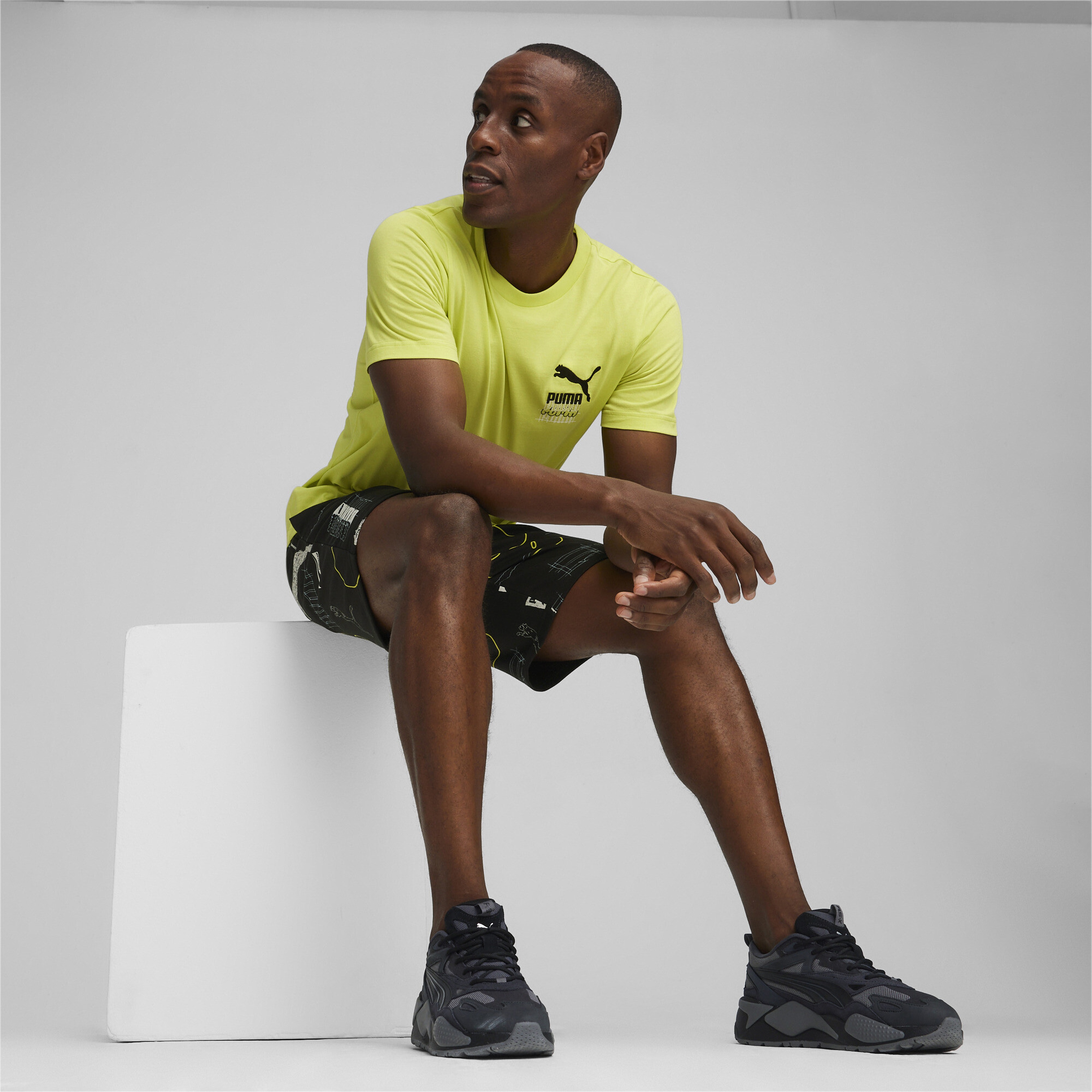 Puma Brand Love Graphic Erkek Sarı T-Shirt