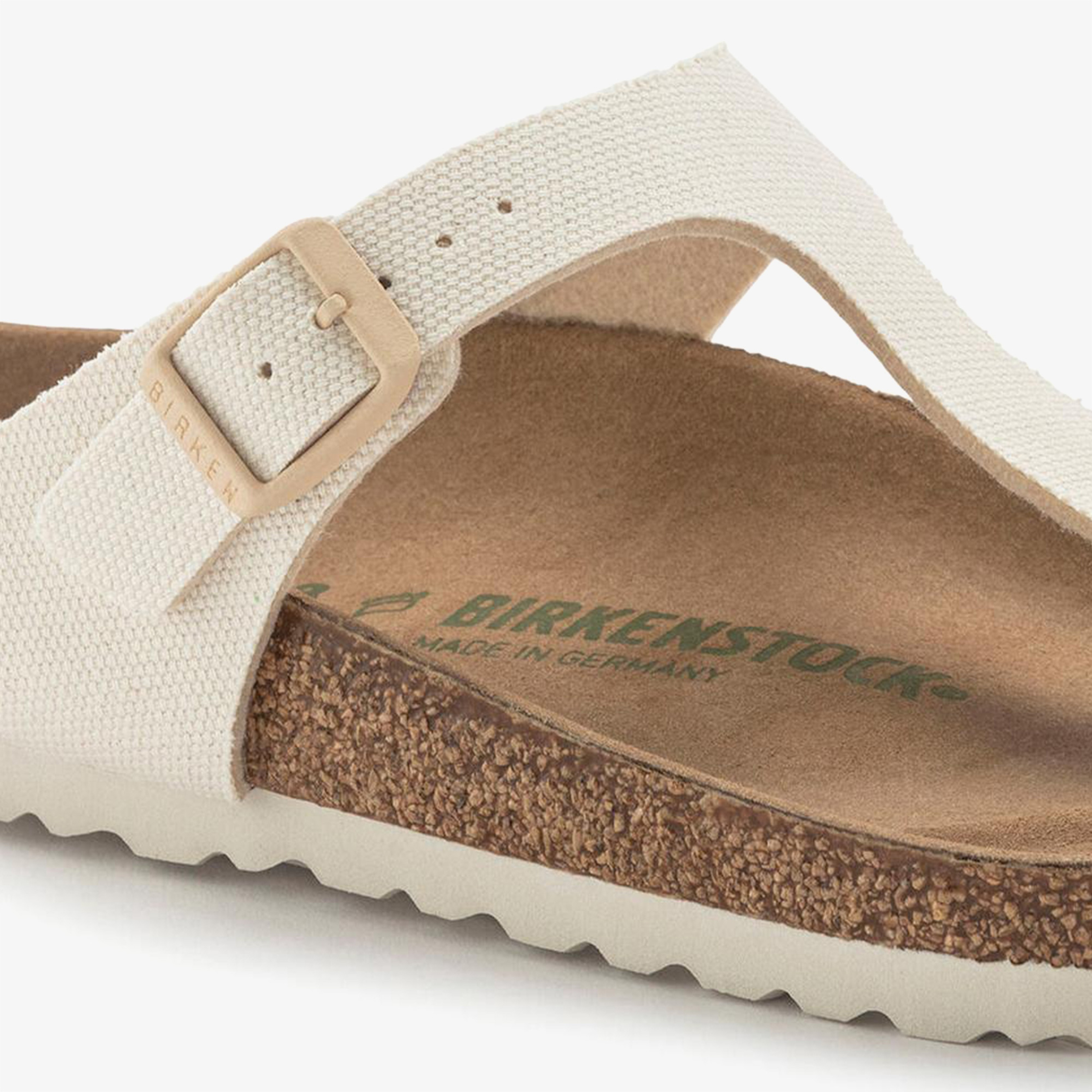 Birkenstock Gizeh Tex Canvas Vegan Kadın Krem Rengi Terlik