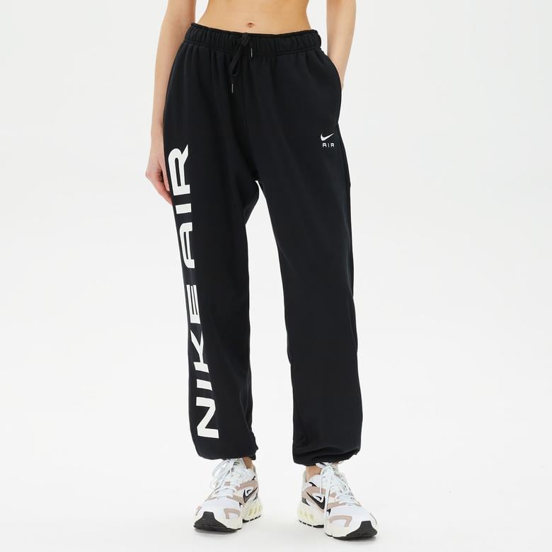 Nike Sportswear Air Fleece Oversize High Rise Kadın Siyah Eşofman Altı