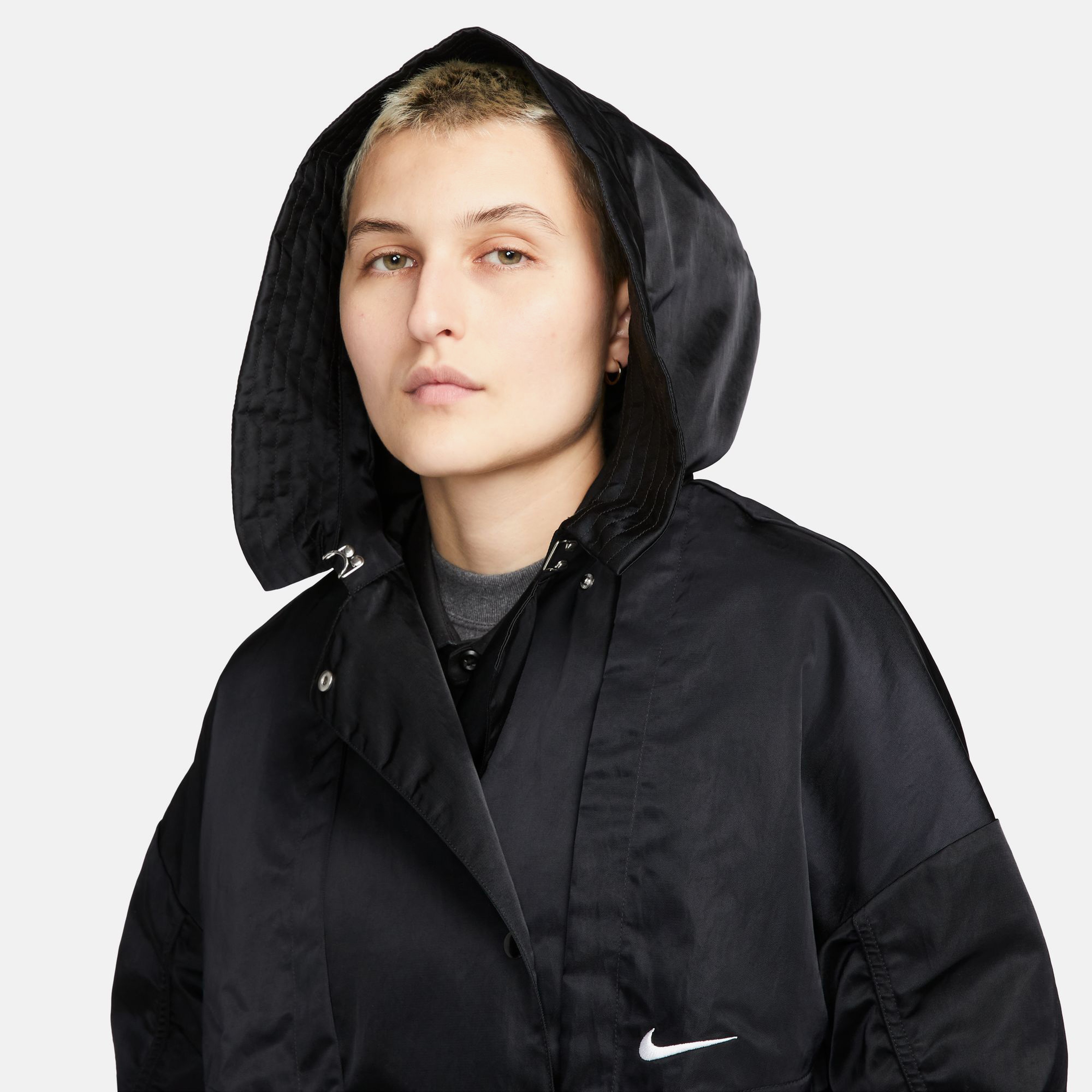 Nike Sportswear Essential Trench Kadın Siyah Ceket