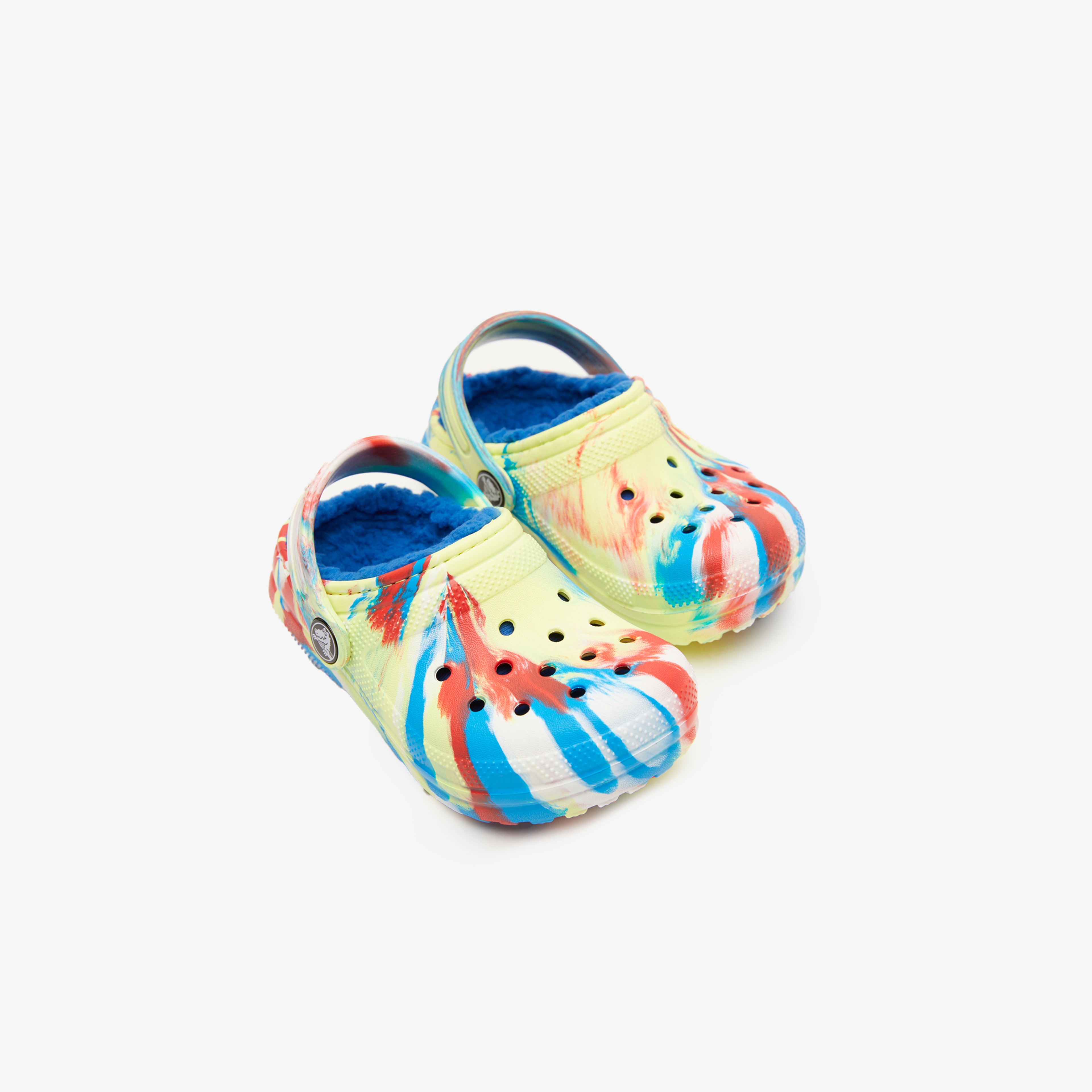 Crocs Classic Lined Marbled Çocuk Renkli Terlik