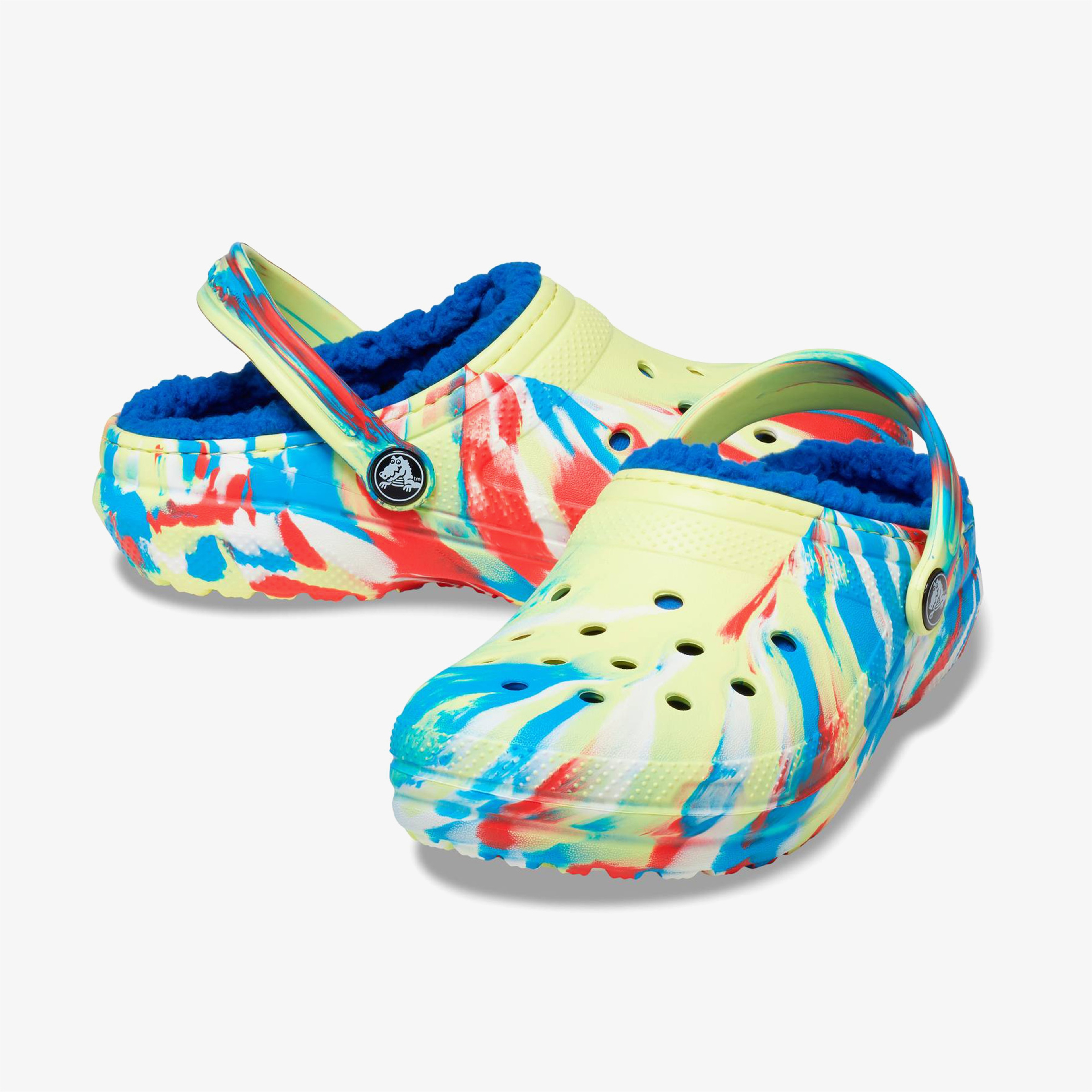 Crocs Classic Lined Marbled Çocuk Renkli Terlik