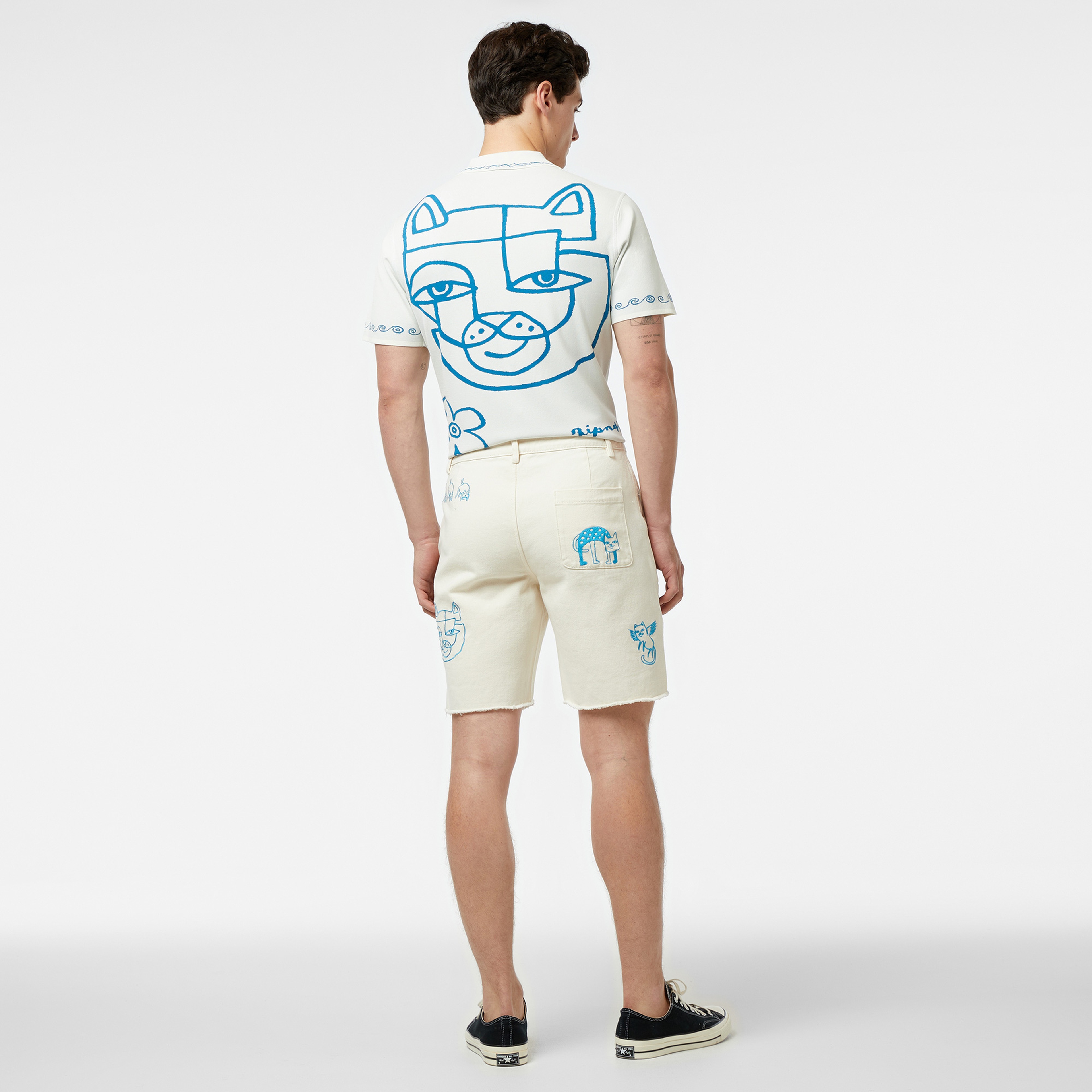 Ripndip Blonded Denim s Erkek Beyaz Şort