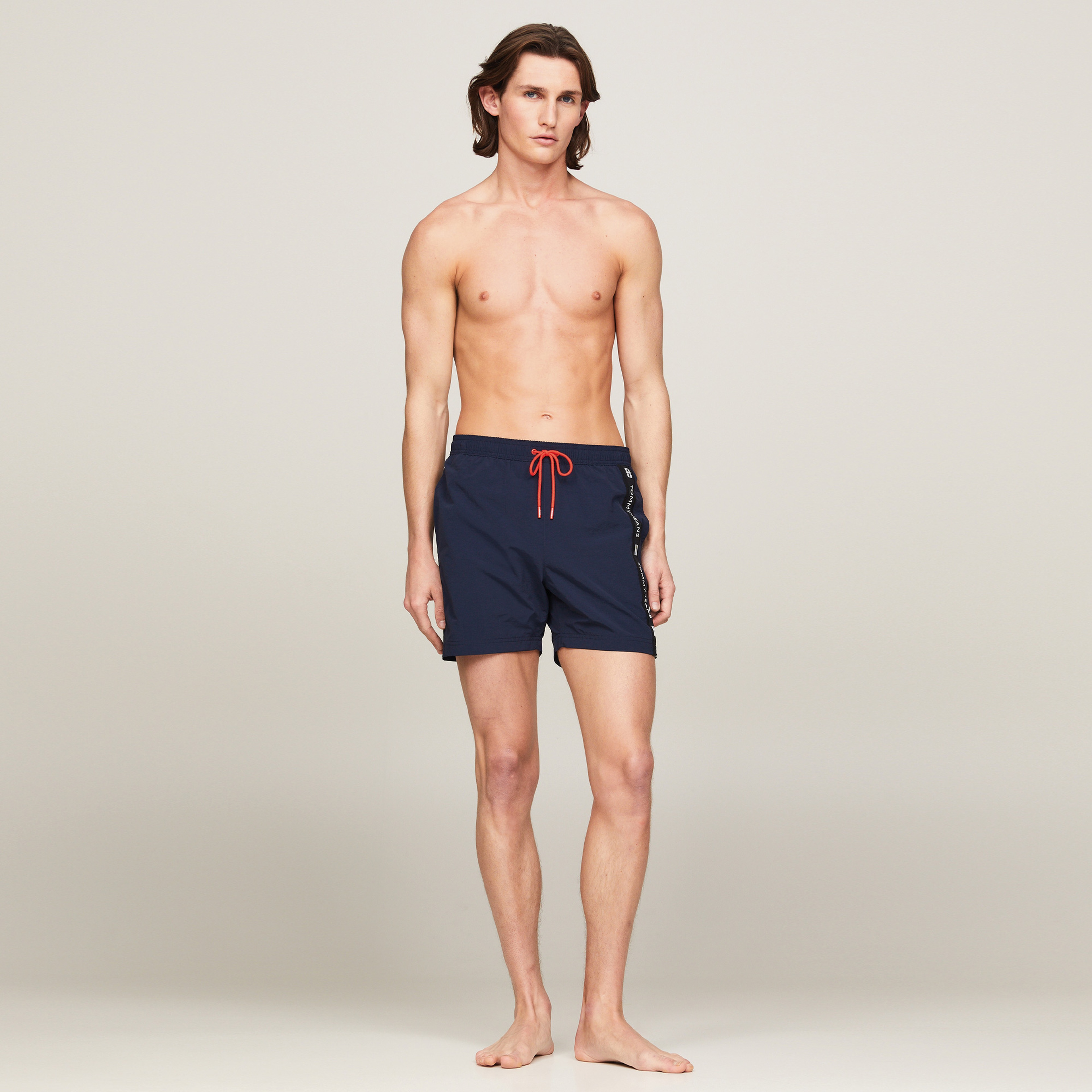 Tommy Jeans Sf Medium Drawstring Side Tape Erkek Mavi Deniz Şortu