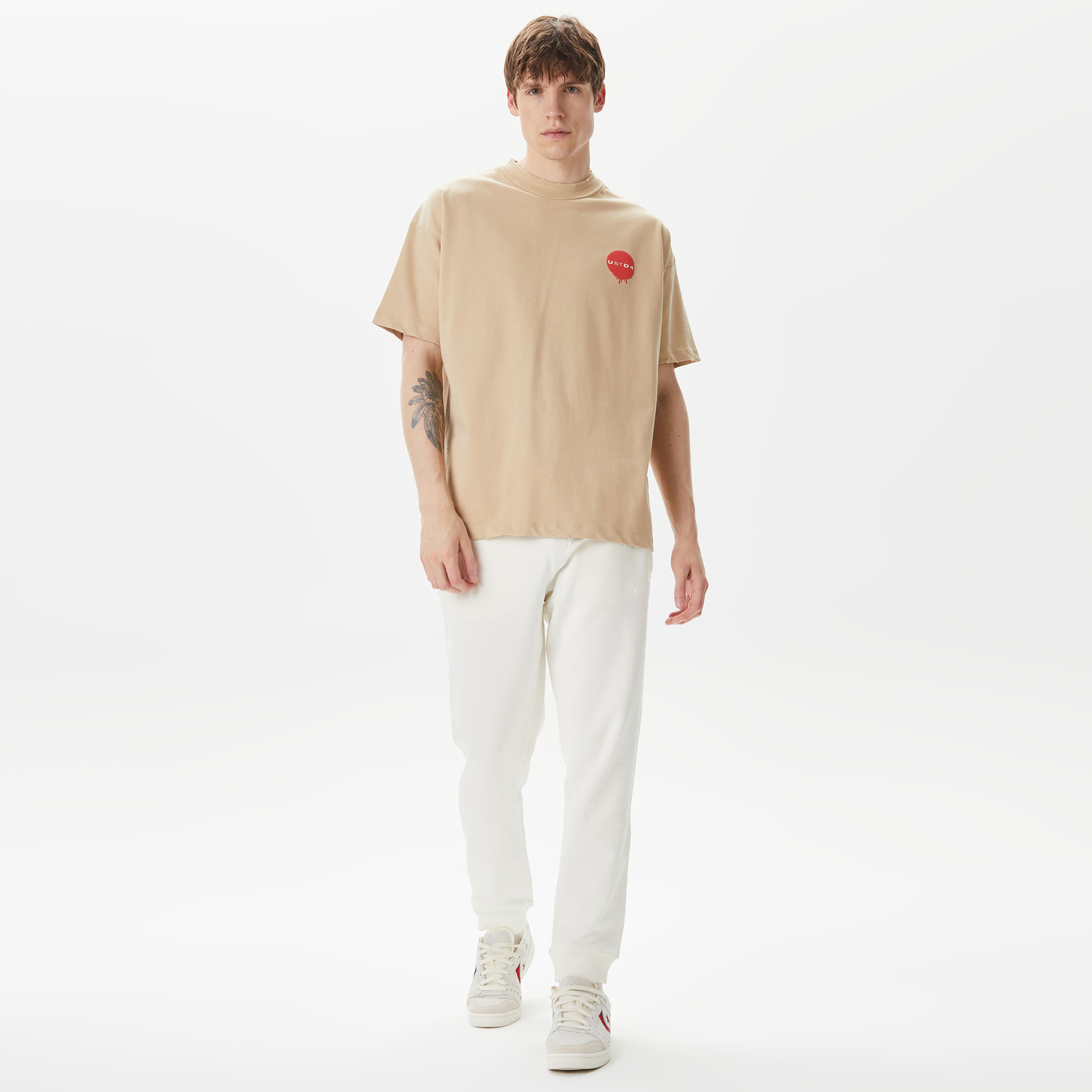 UNITED4 Classic Erkek Krem T-Shirt