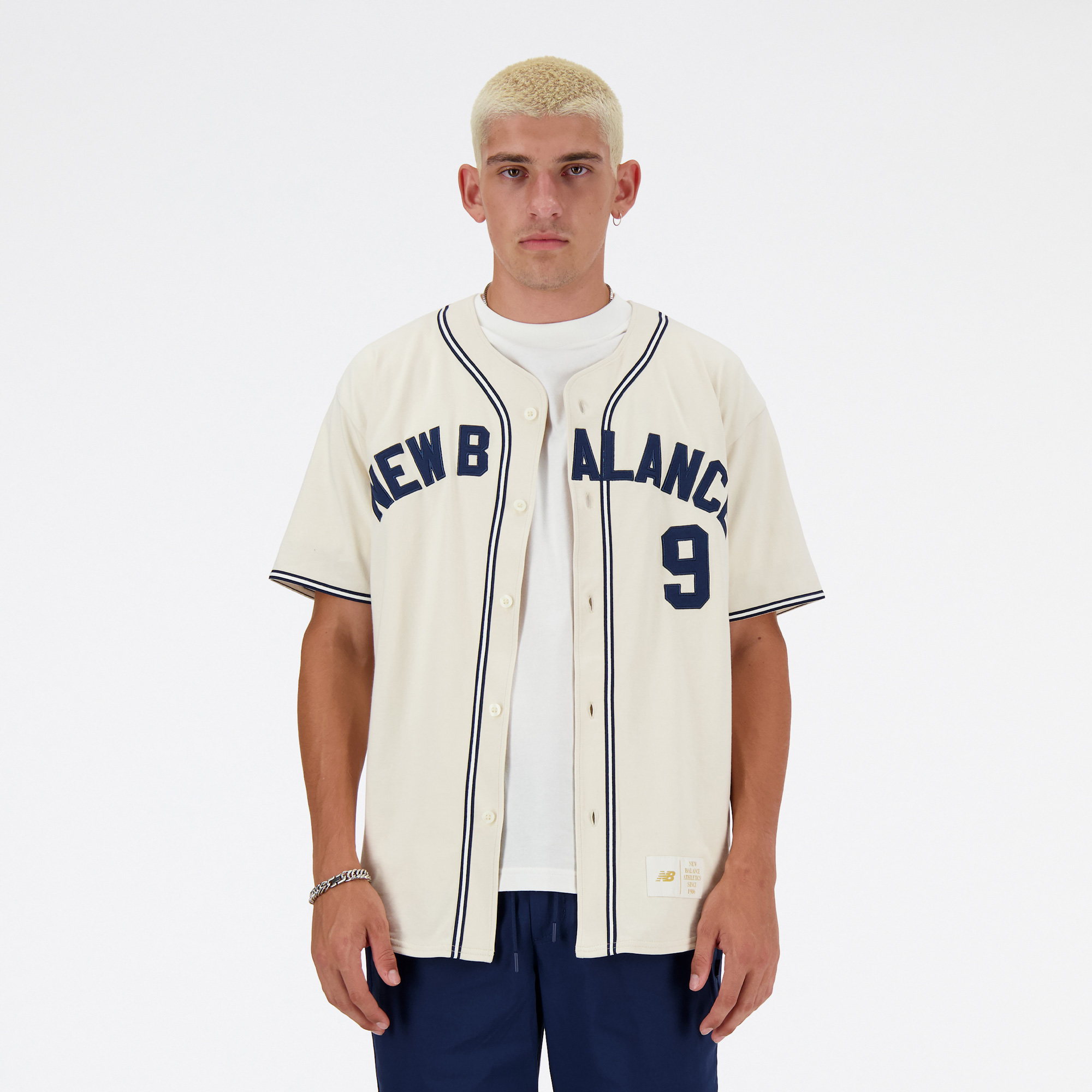 New Balance Sportswear Greatest Hits Baseball Jersey Erkek Krem