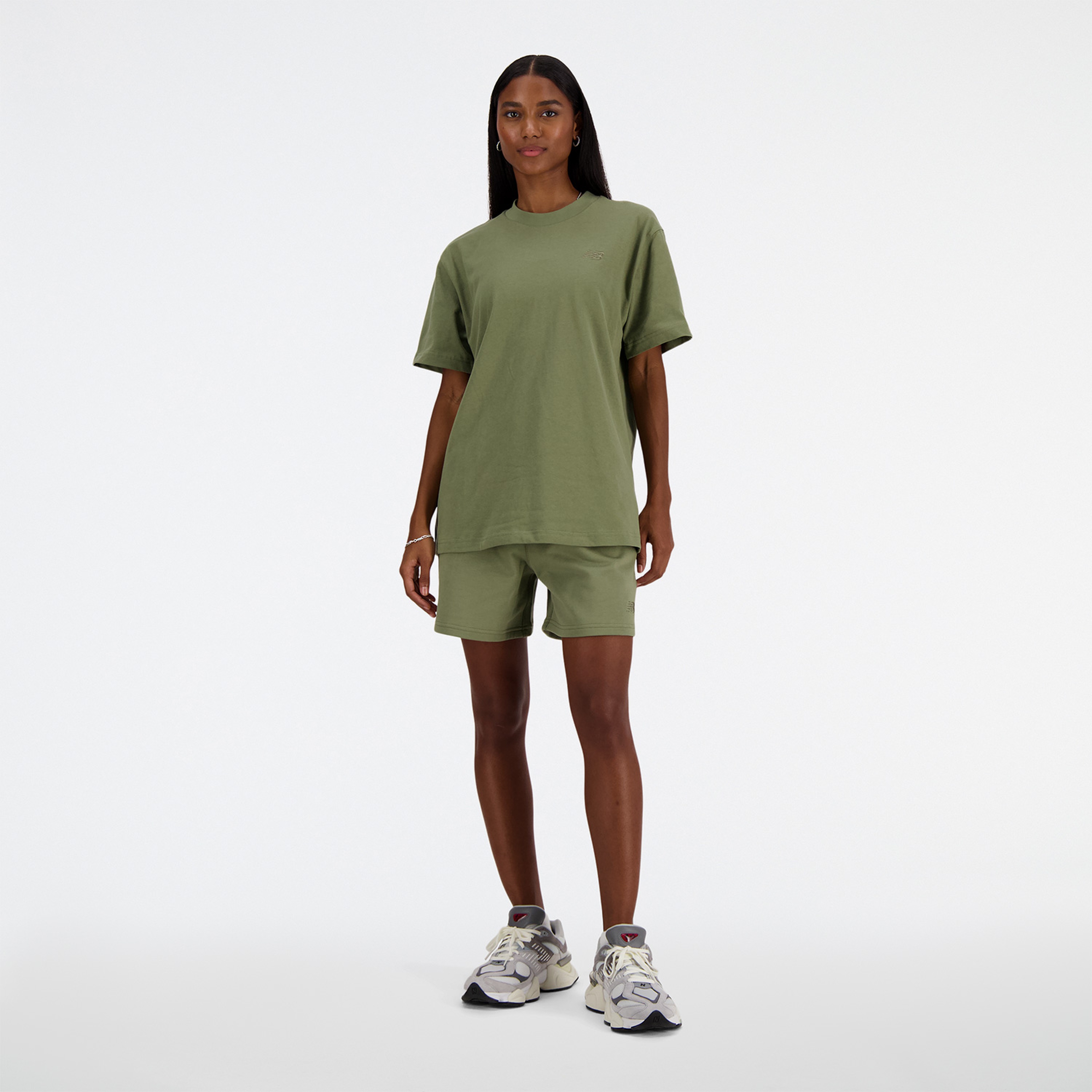 New Balance Athletics Jersey Kadın Haki T-Shirt