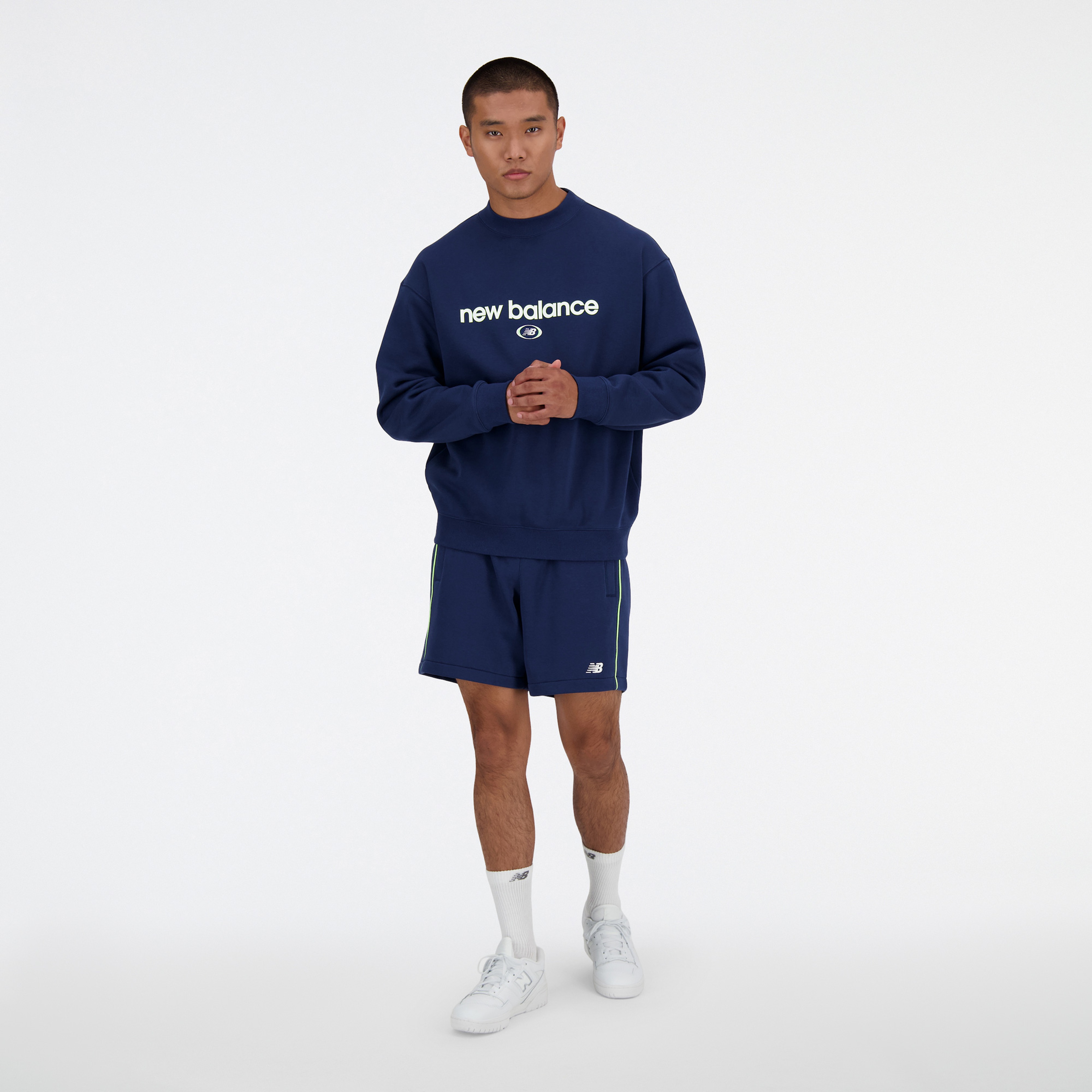 New Balance Hoops Erkek Lacivert Sweatshirt