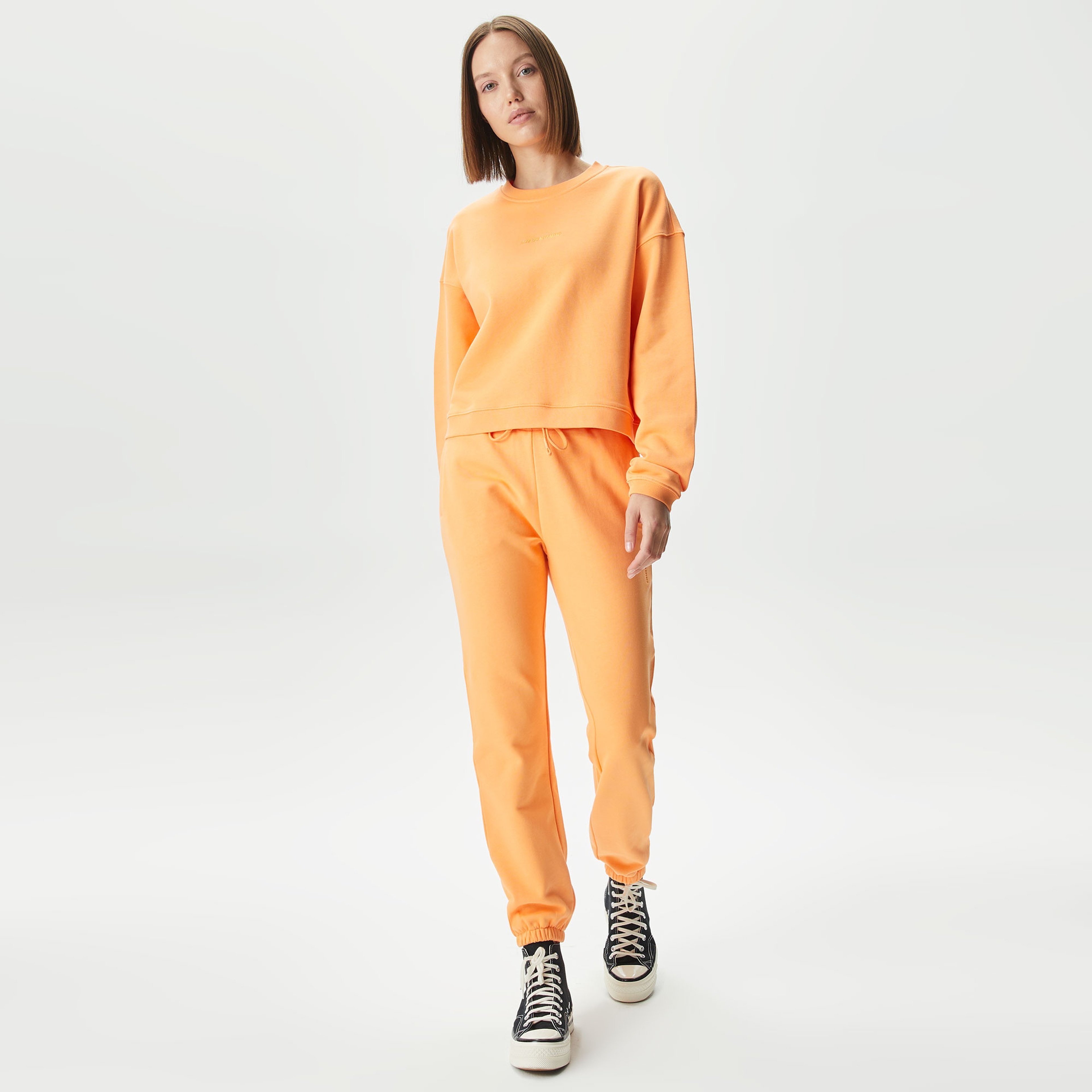 Les Benjamins Essential 302 Kadın Turuncu Sweatshirt